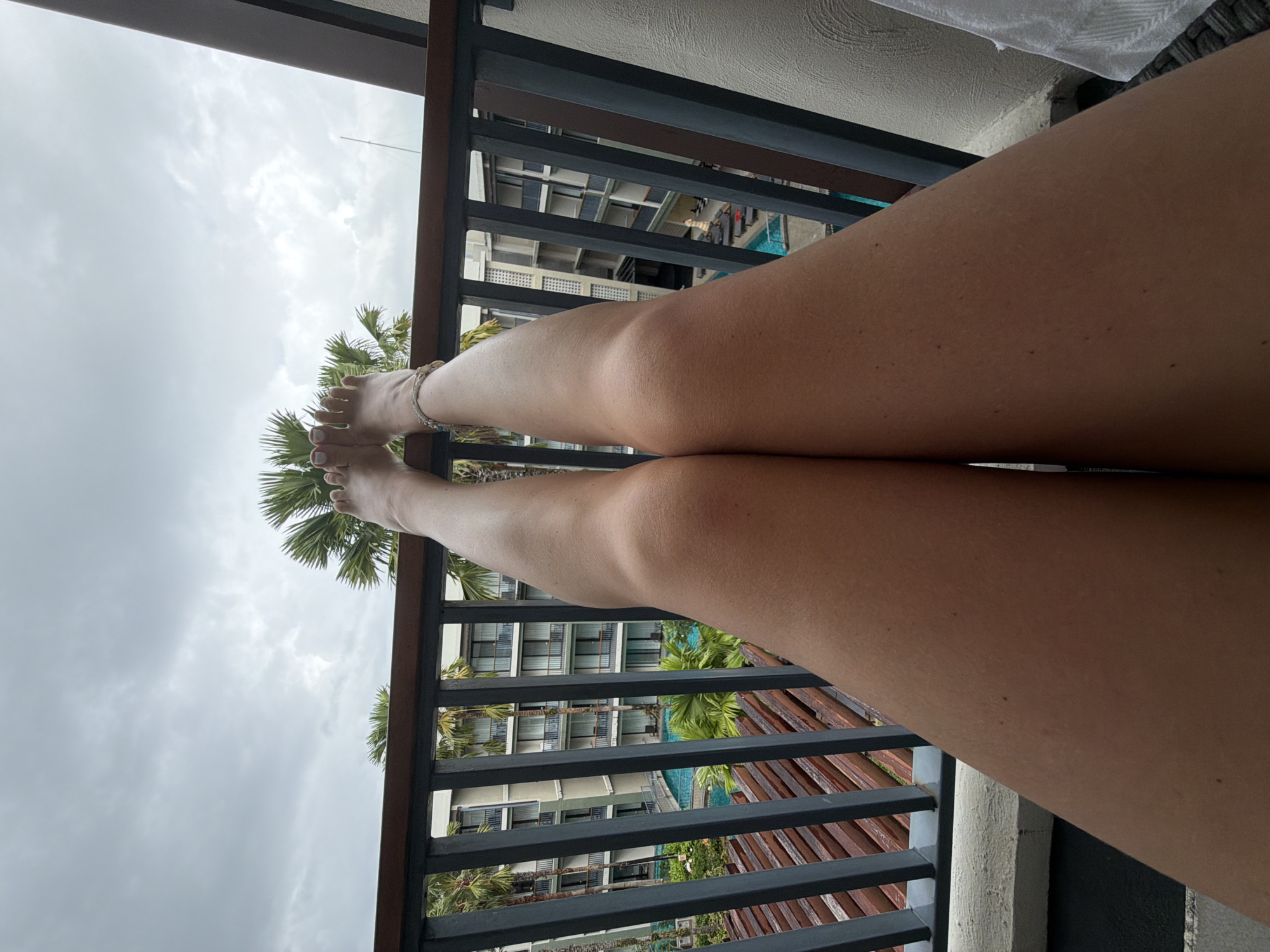 Balcony downtime at a windy Thai resort