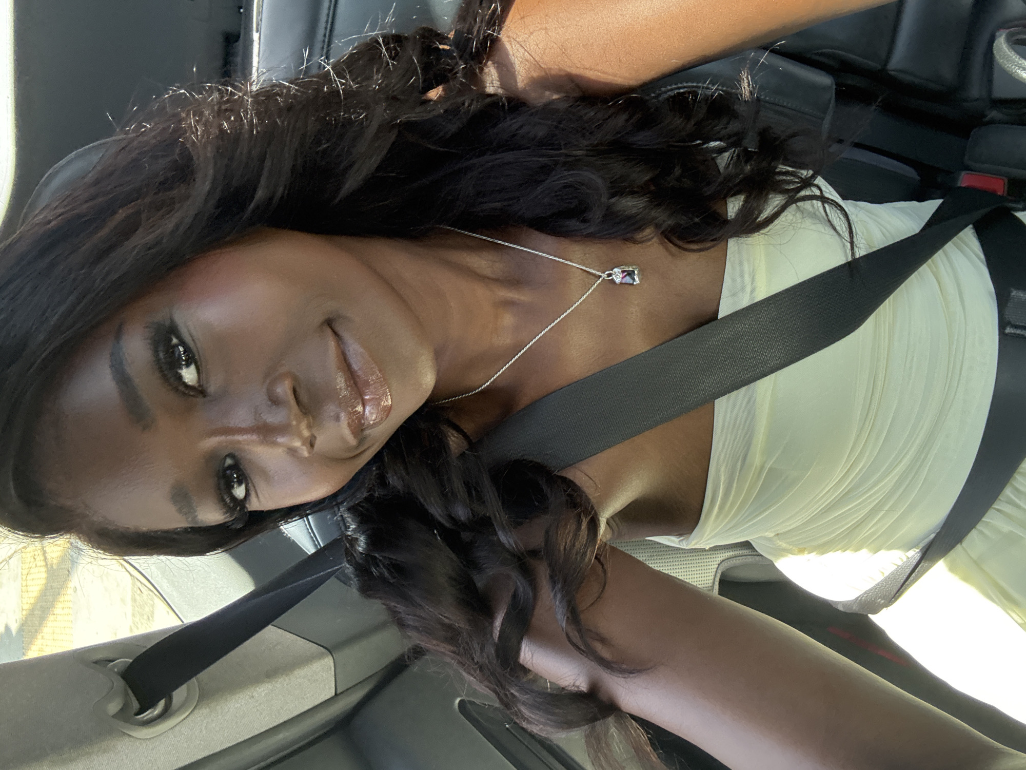 Woman photographed inside vehicle in Los Angeles
