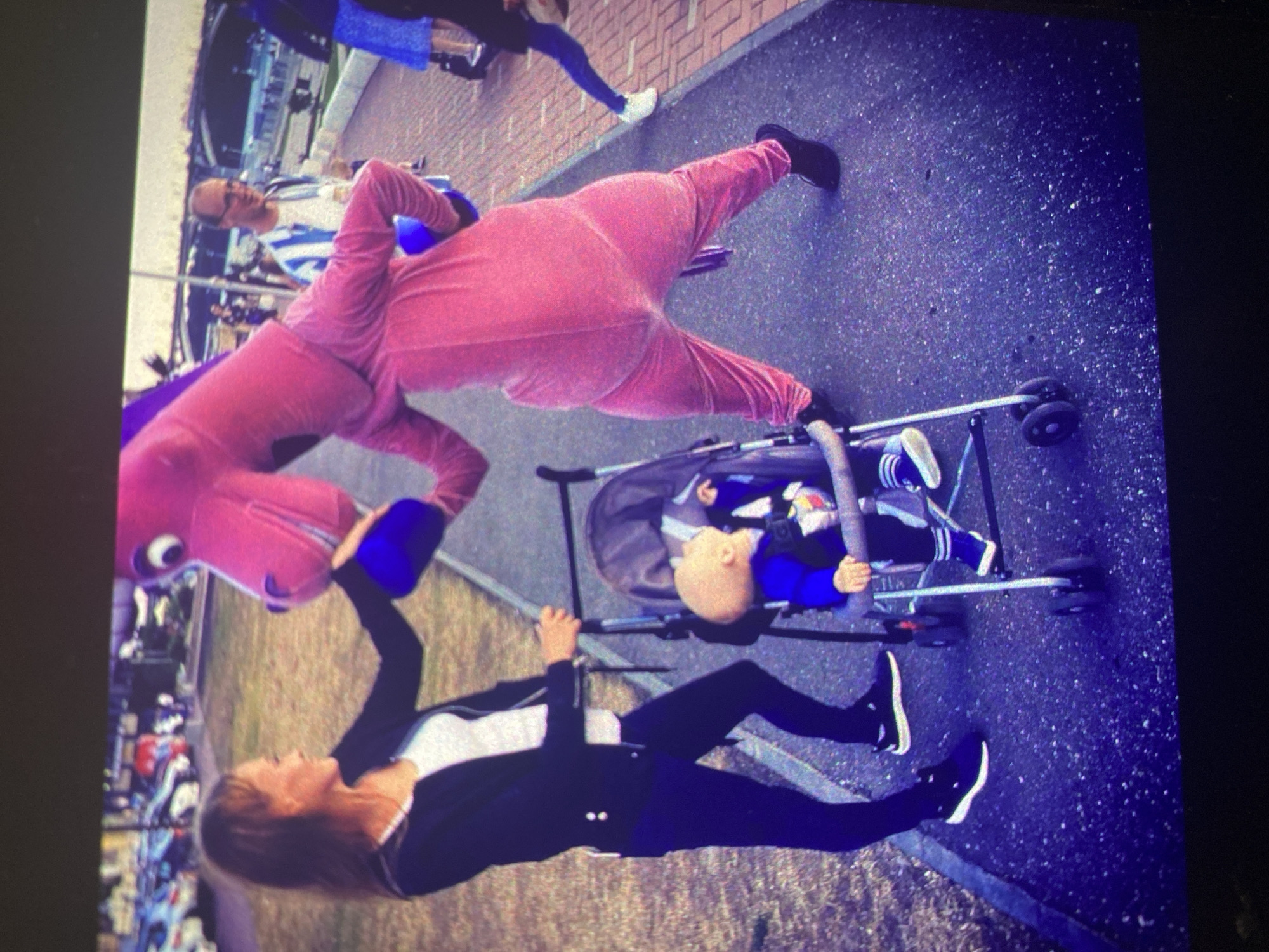 Pink dinosaur costume spotted walking in Saint Petersburg