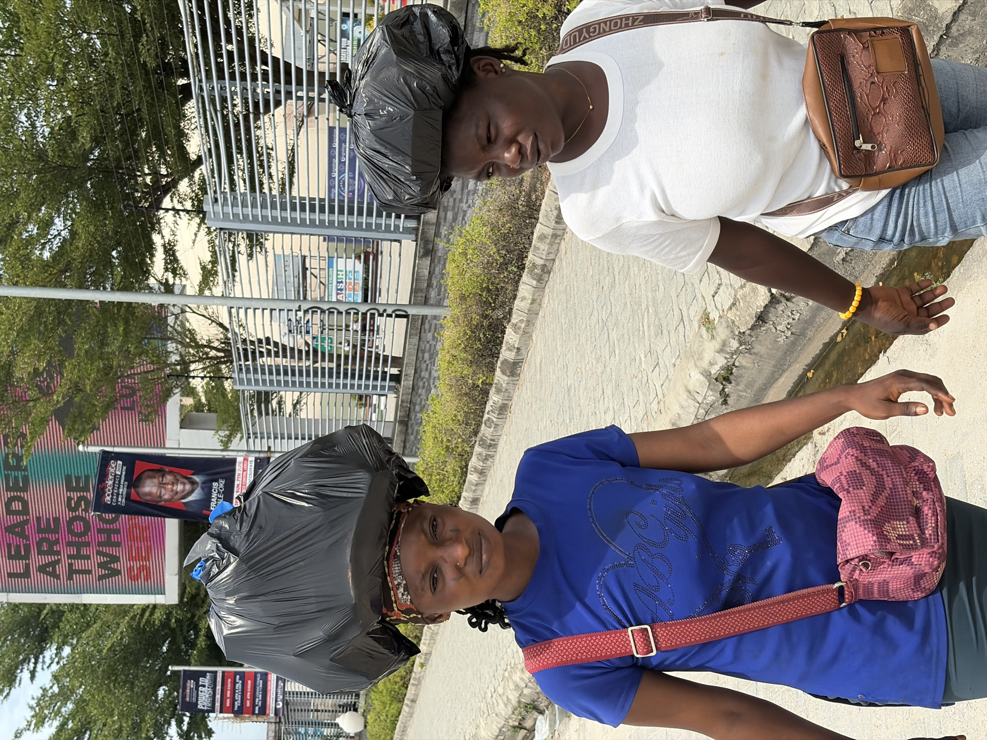 Daily life continues in Igboefon with street activity