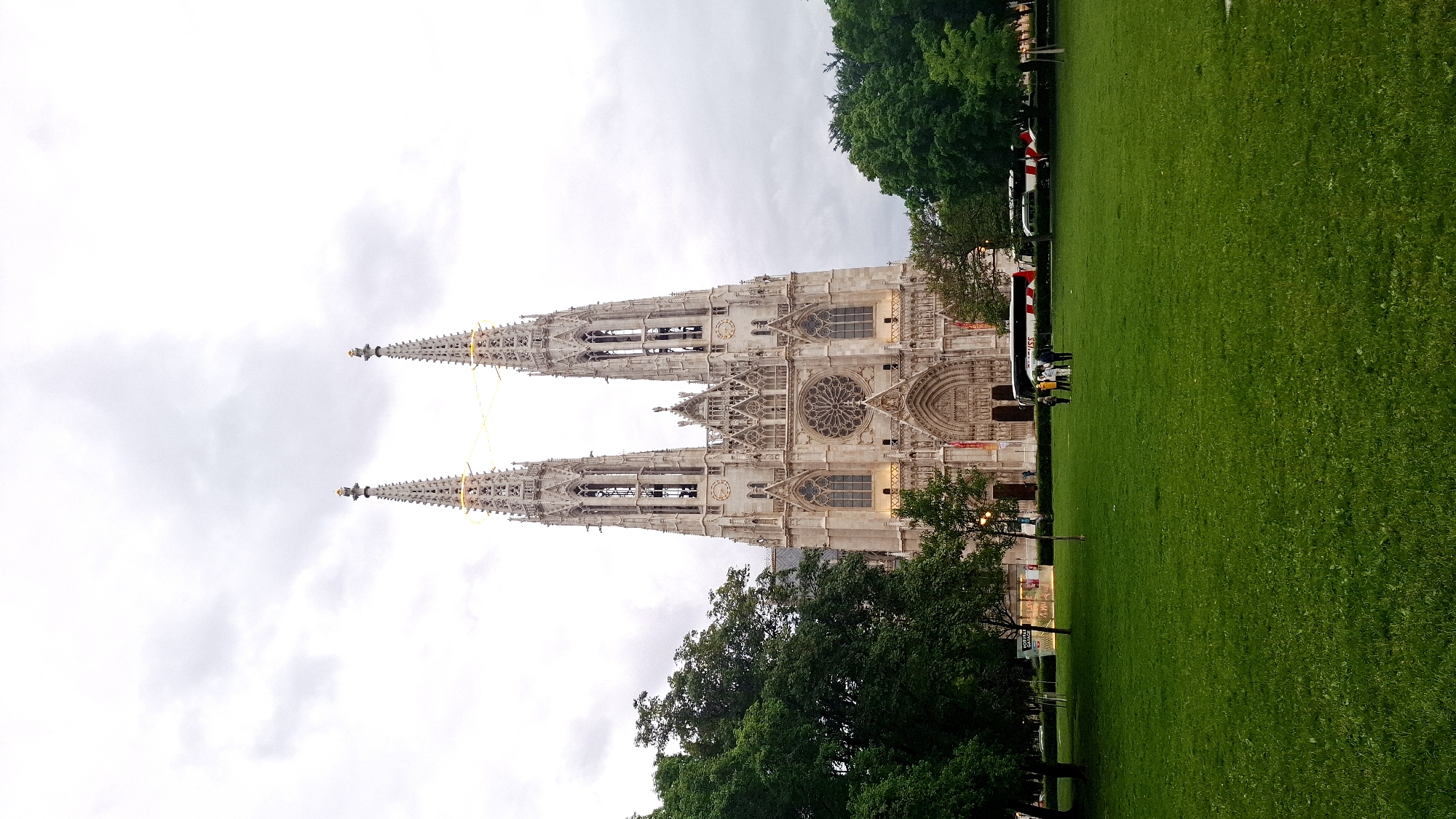 Votivkirche documented in Vienna showing Neo-Gothic architectural details