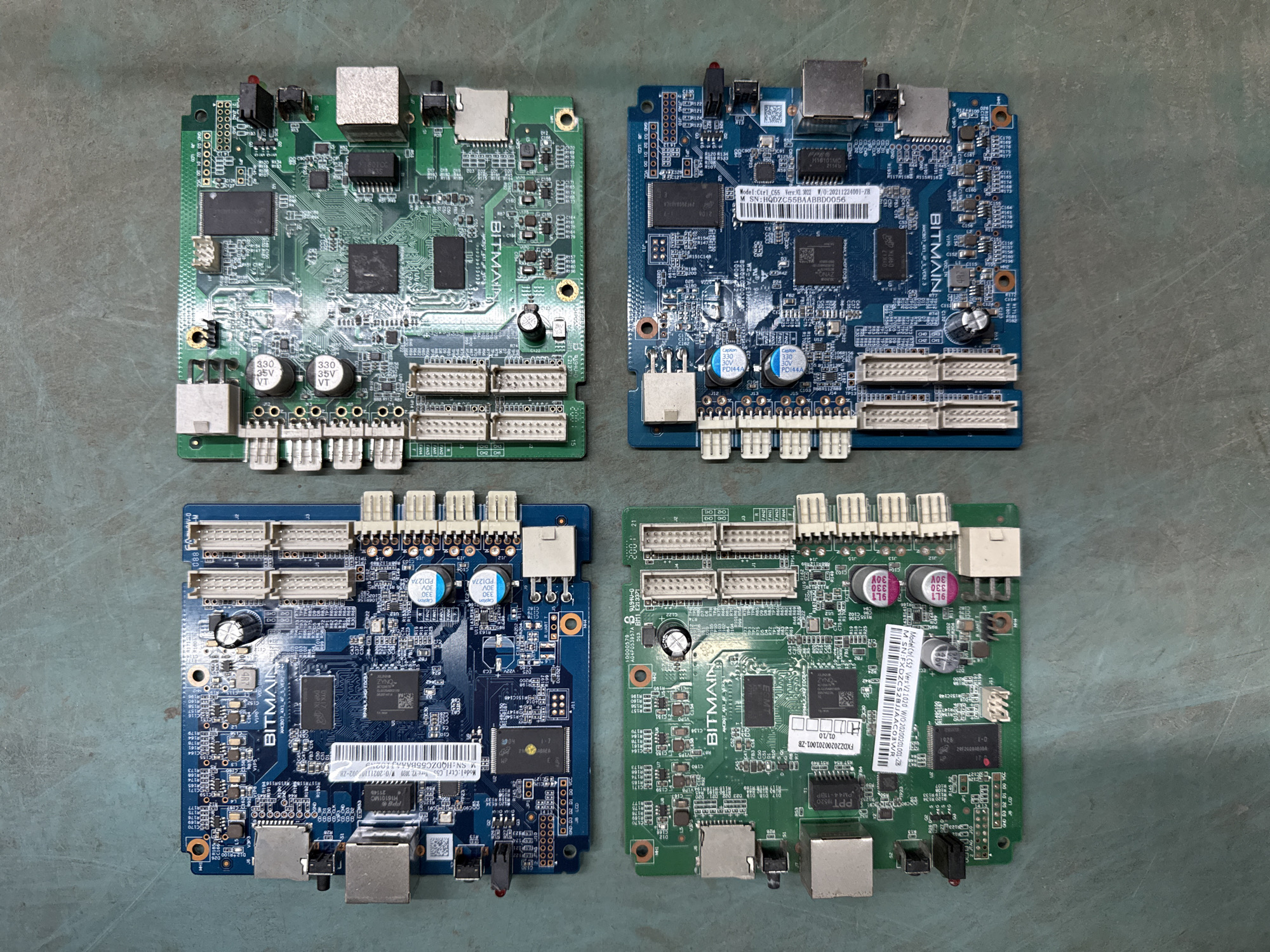 Circuit boards and cooling fans in a rural Florida workshop