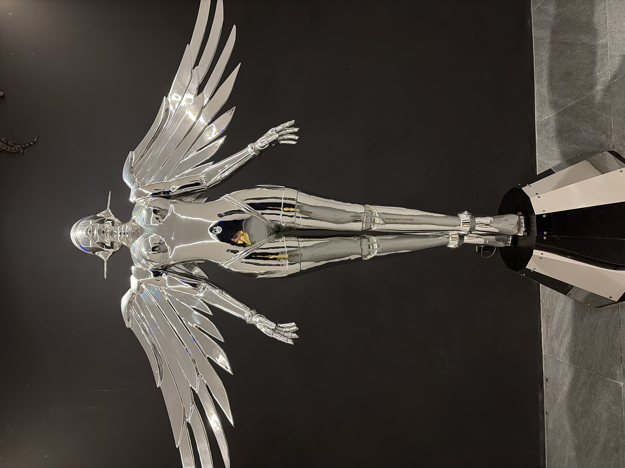 Illuminated sculptures and live art at a nighttime installation in Koh Samui