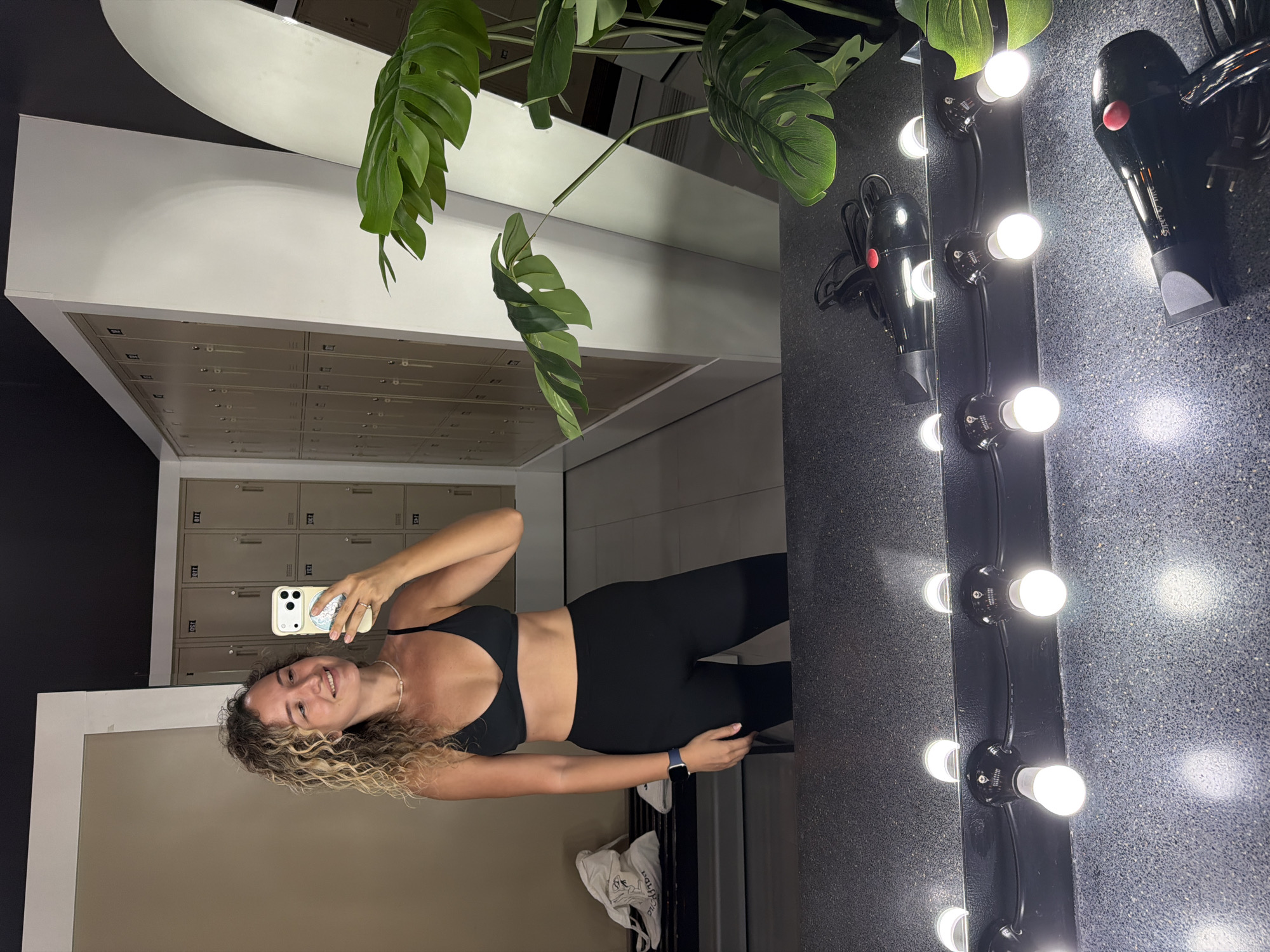 Gym locker room mirror selfies in Choeng Mon, Thailand