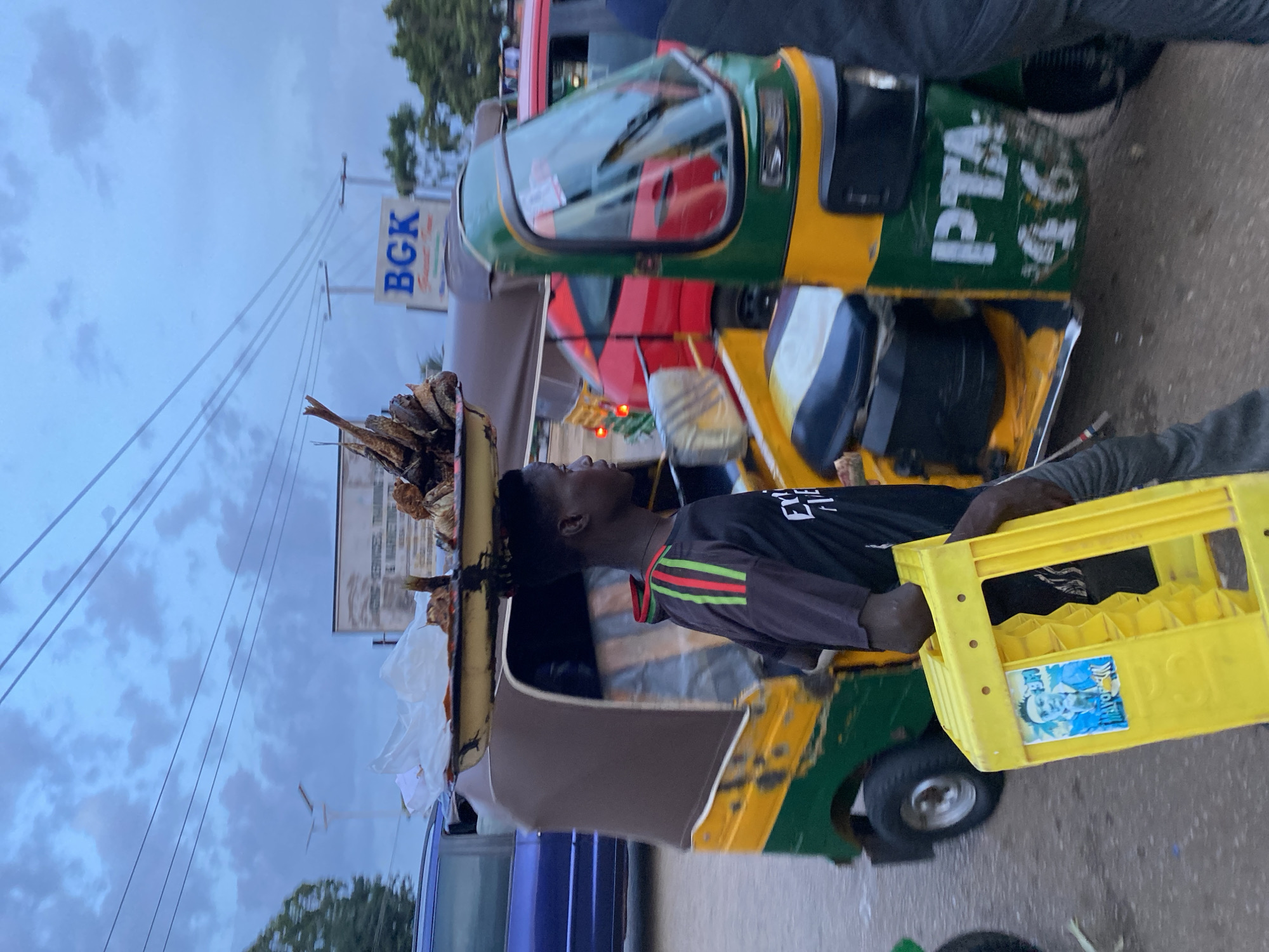 Bukuru street market and traffic scenes at dusk