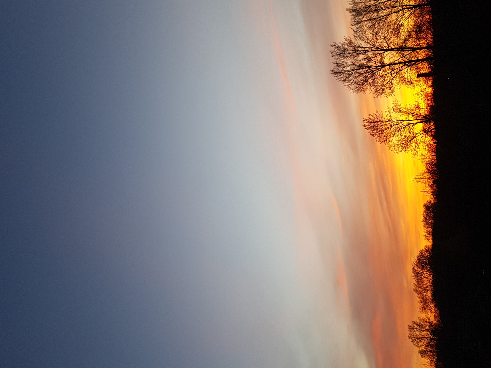 Dramatic twilight sky gradient observed over Saint Petersburg