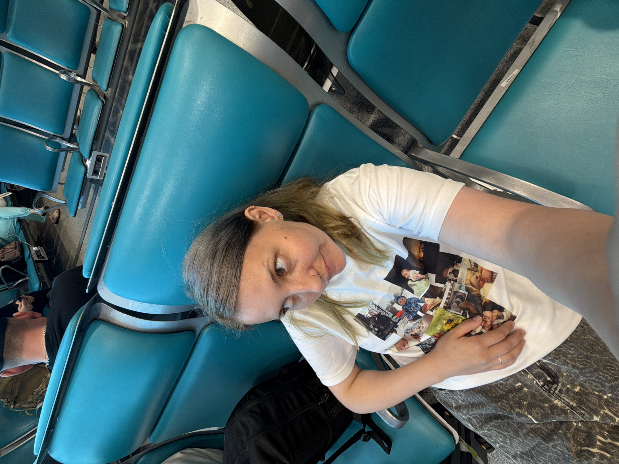 Ordinary airport scenes documented at Moscow's Domodedovo terminal