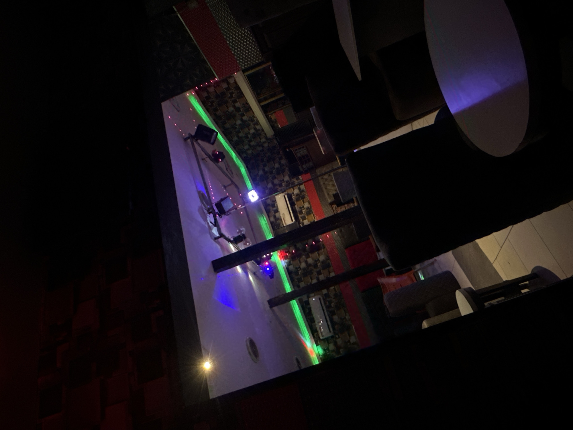 Evening documentation at Lagos bar venue with kitten spotted
