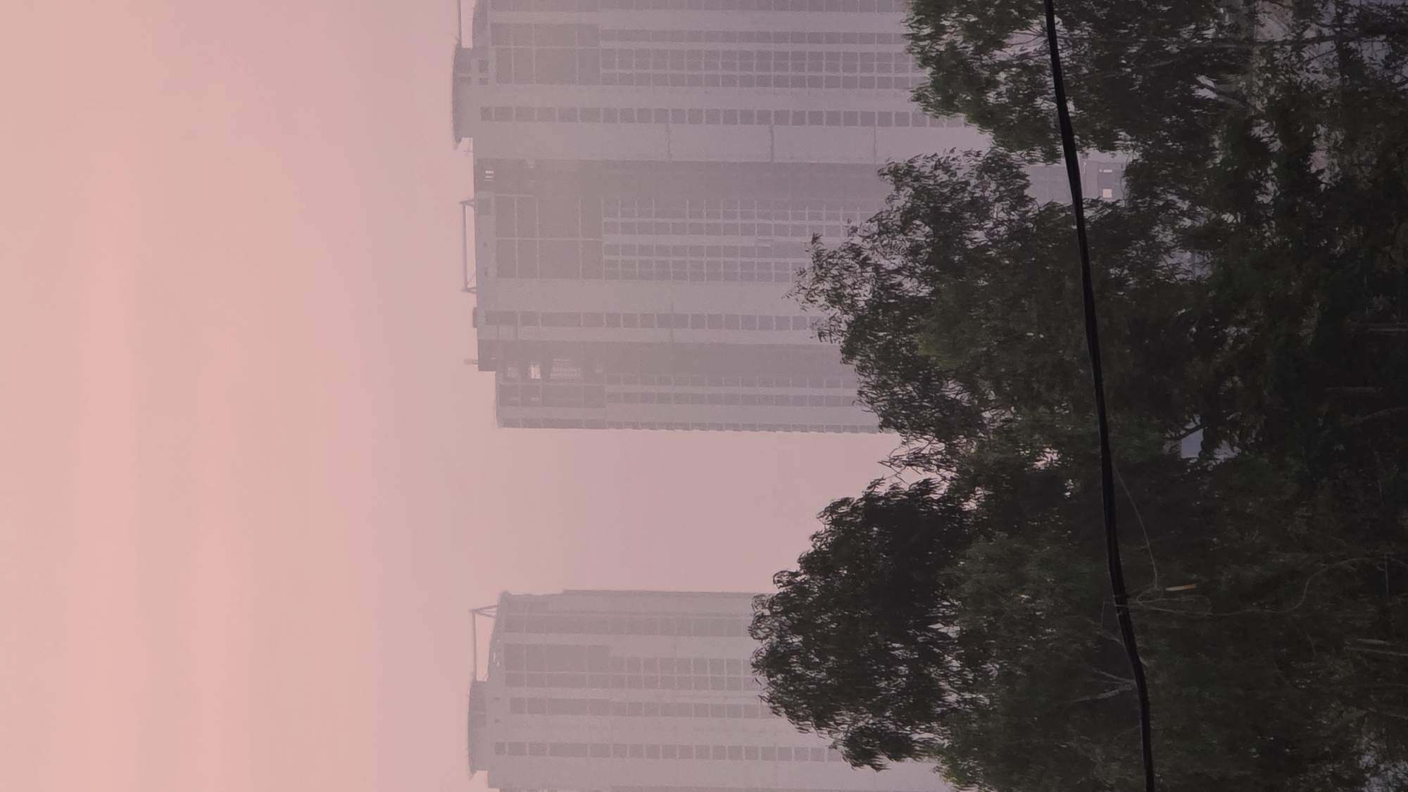 Pinkish atmospheric haze observed over Vietnam heritage area at sunset