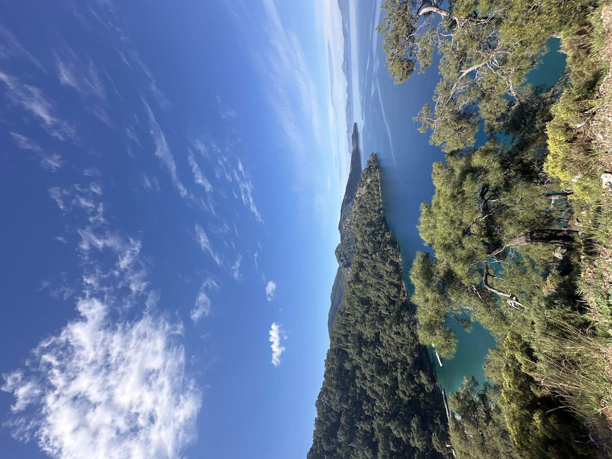 Elevated coastal view captured in Fethiye, Turkey