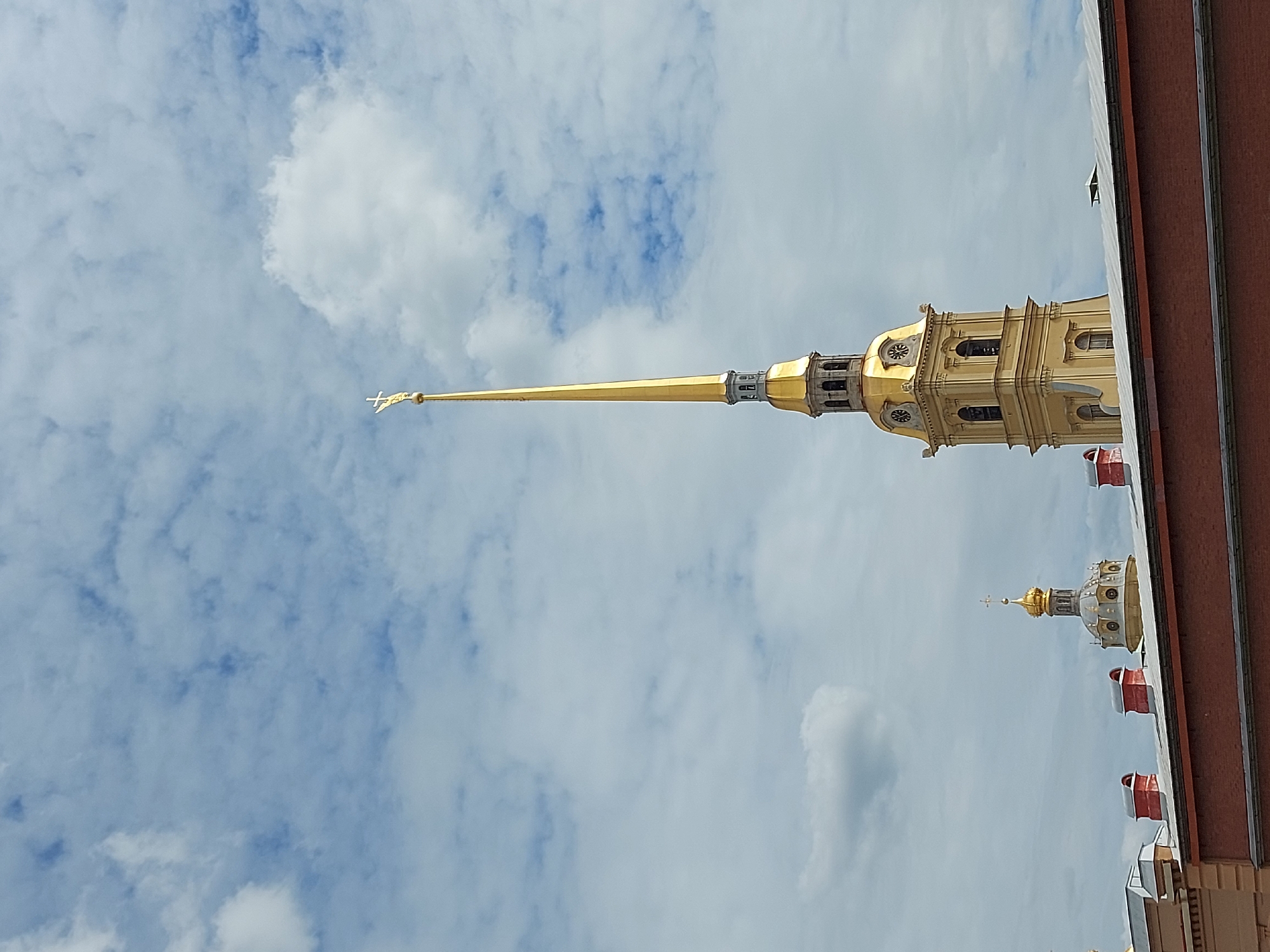 Peter and Paul Cathedral observed under cloudy skies