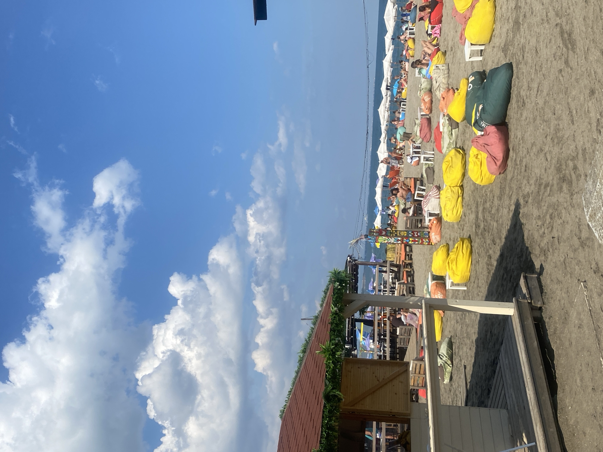 Burgas Sea Garden and beachfront on a busy summer afternoon