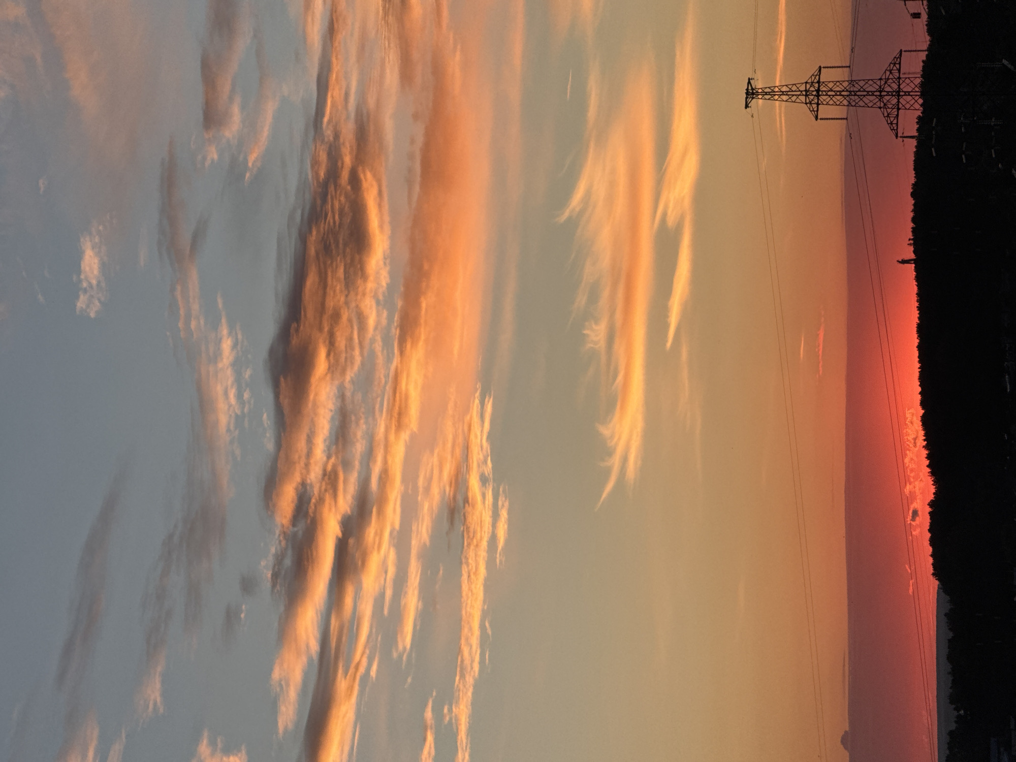 Vivid summer sunset over Chaikovsky, Russia