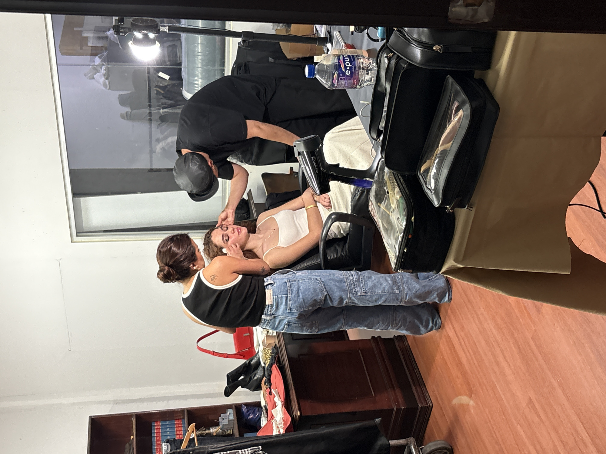 Photo shoot conducted at Mexico City textile warehouse