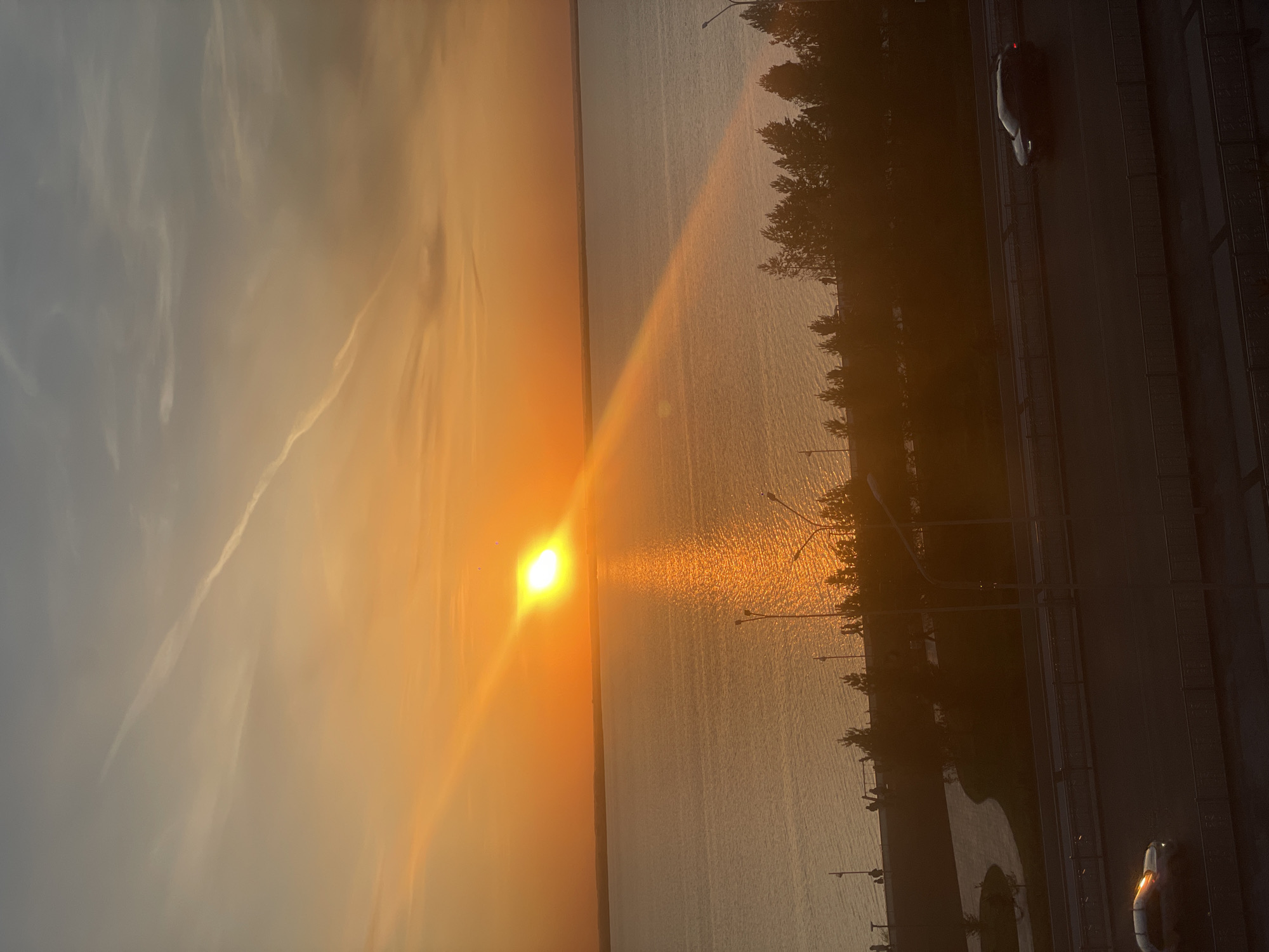 Sunset observed over water body in Kokshetau, Kazakhstan