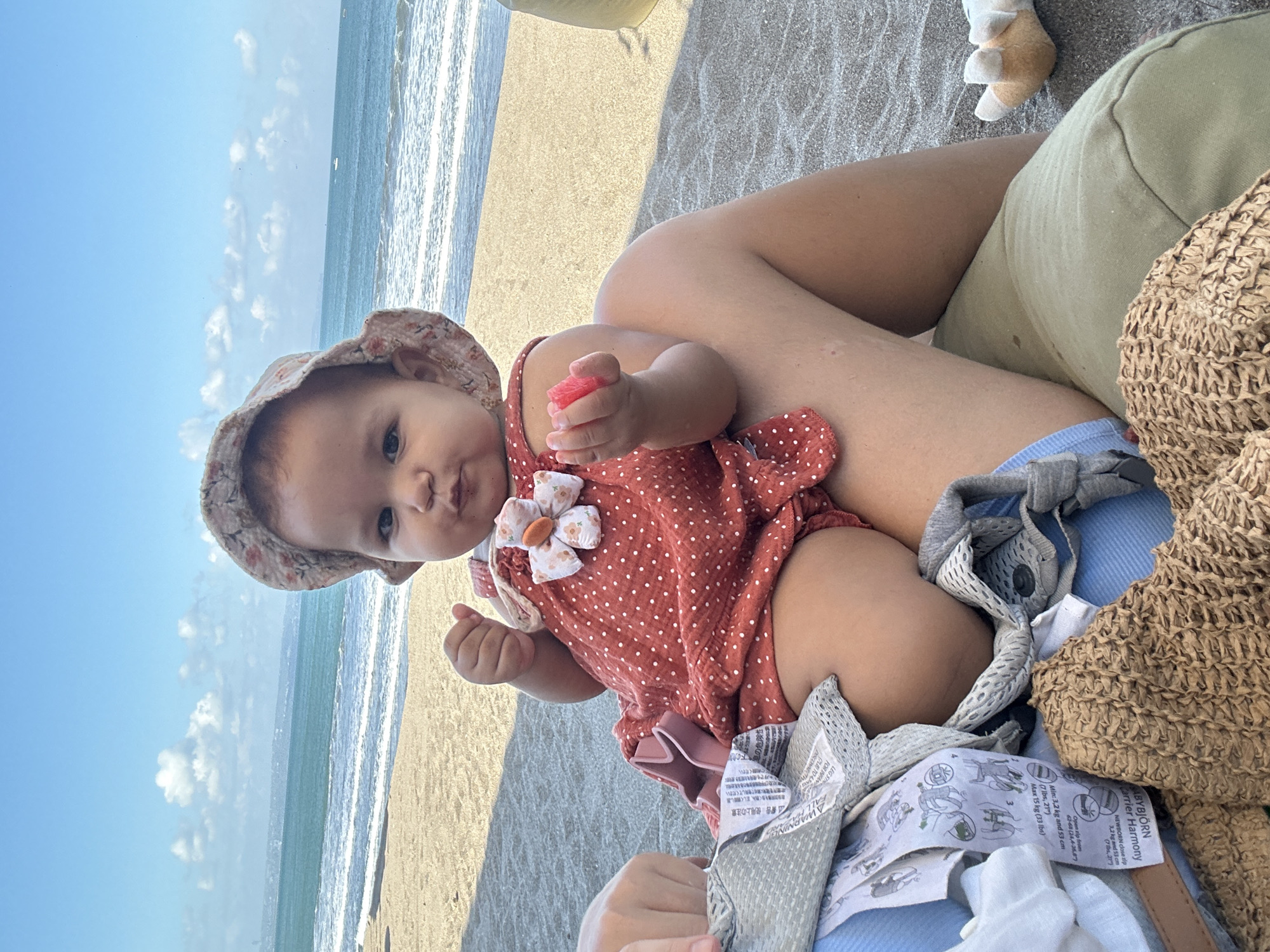 Family enjoys beach day at North Kuta resort