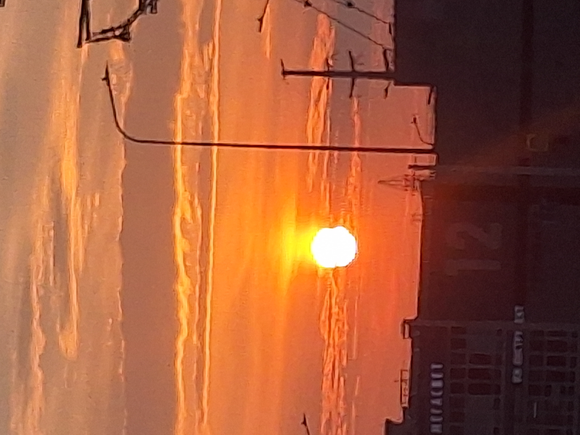 Golden sunset over the Perm skyline