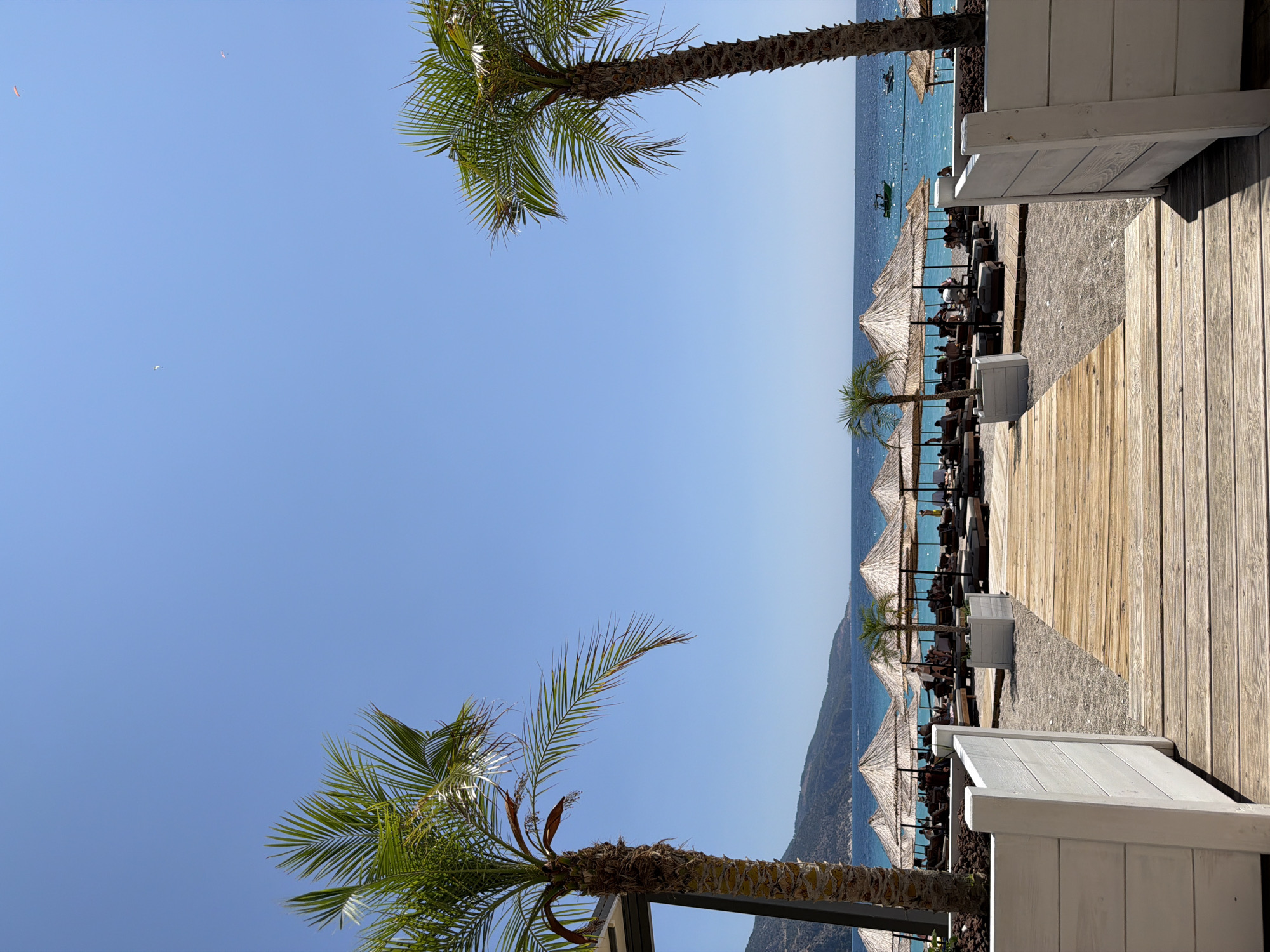 Sunny beach day at a Fethiye resort on the Turkish coast