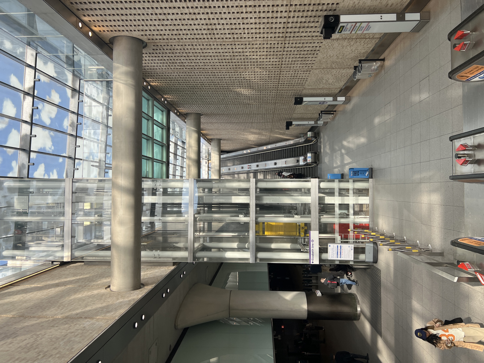 Modern transport station interior documented in London