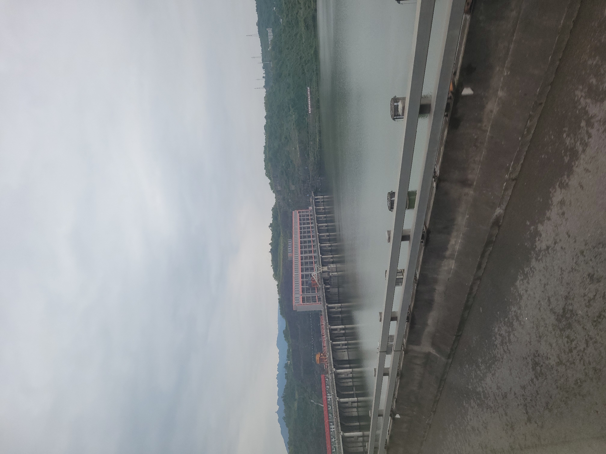 Hydroelectric dam observed in Caojie, China morning hours