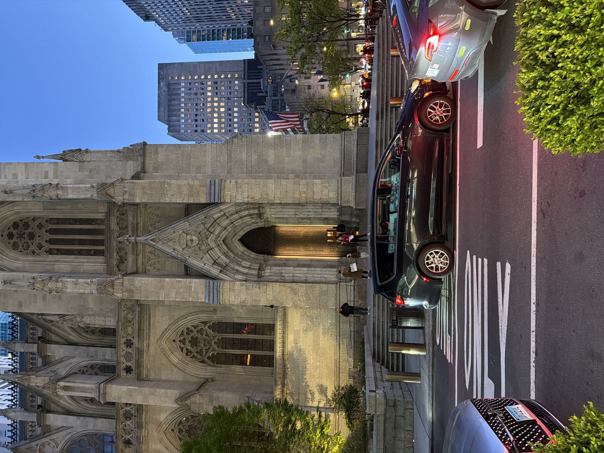 Street view of St. Patrick's Cathedral documented in NYC