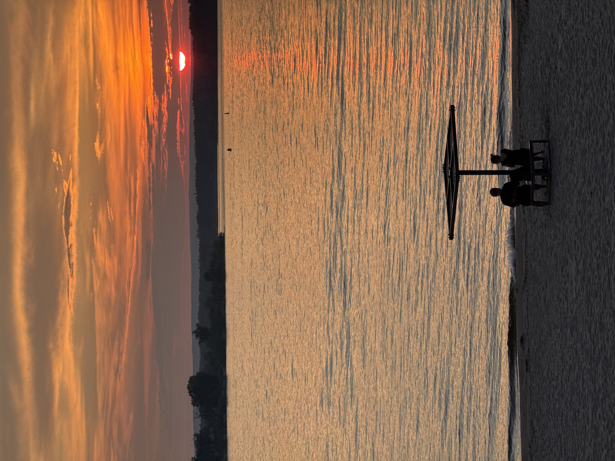Volga riverfront at golden hour, Novokuybyshevsk