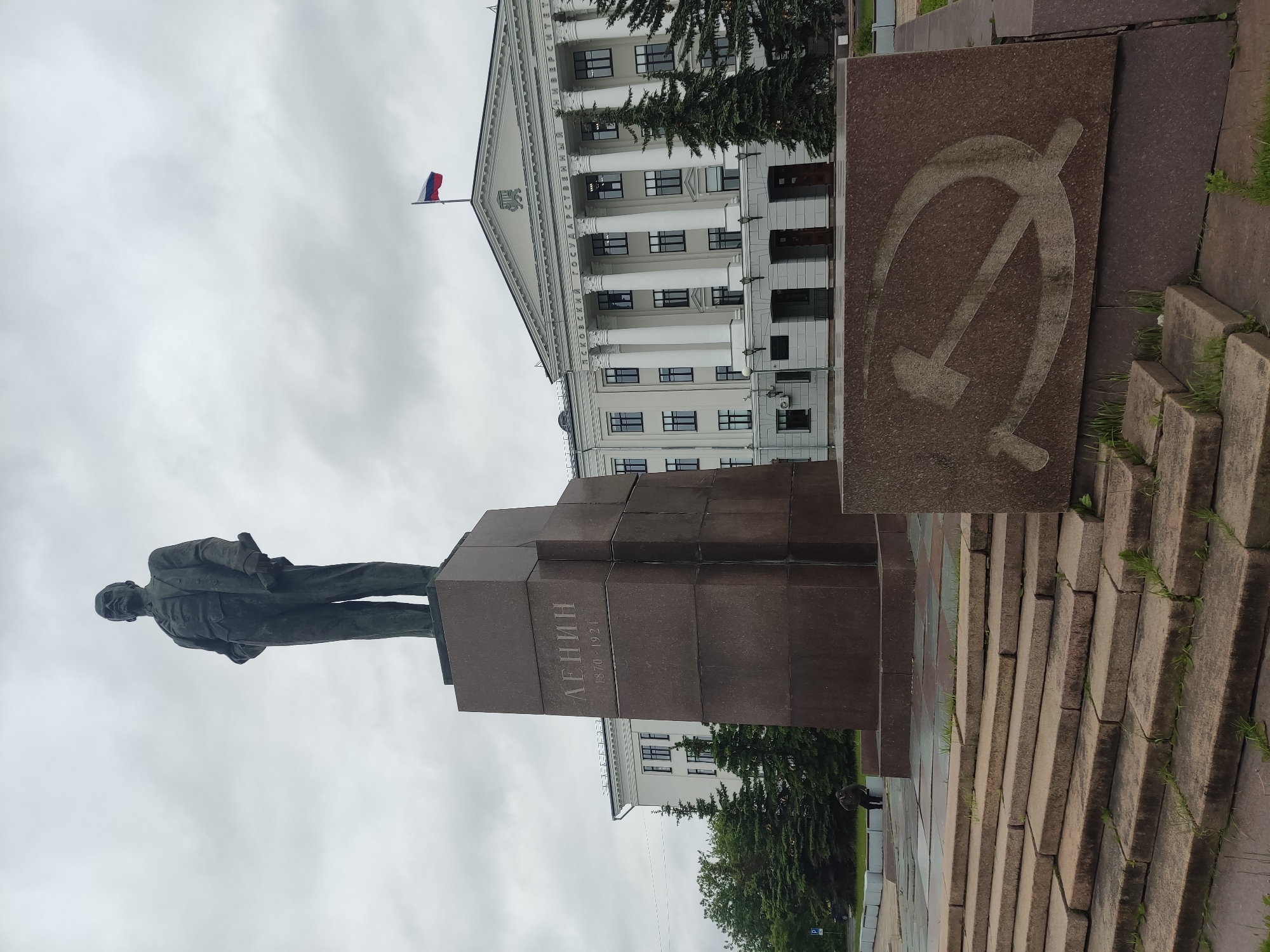 Morning documentation of historical landmarks across Pskov, Russia