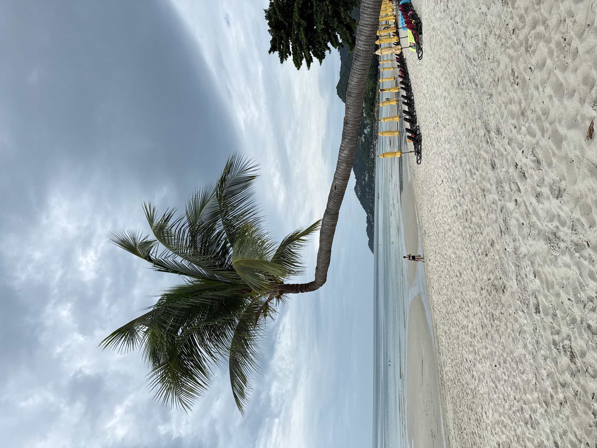 Overcast morning on a quiet Ko Samui beach