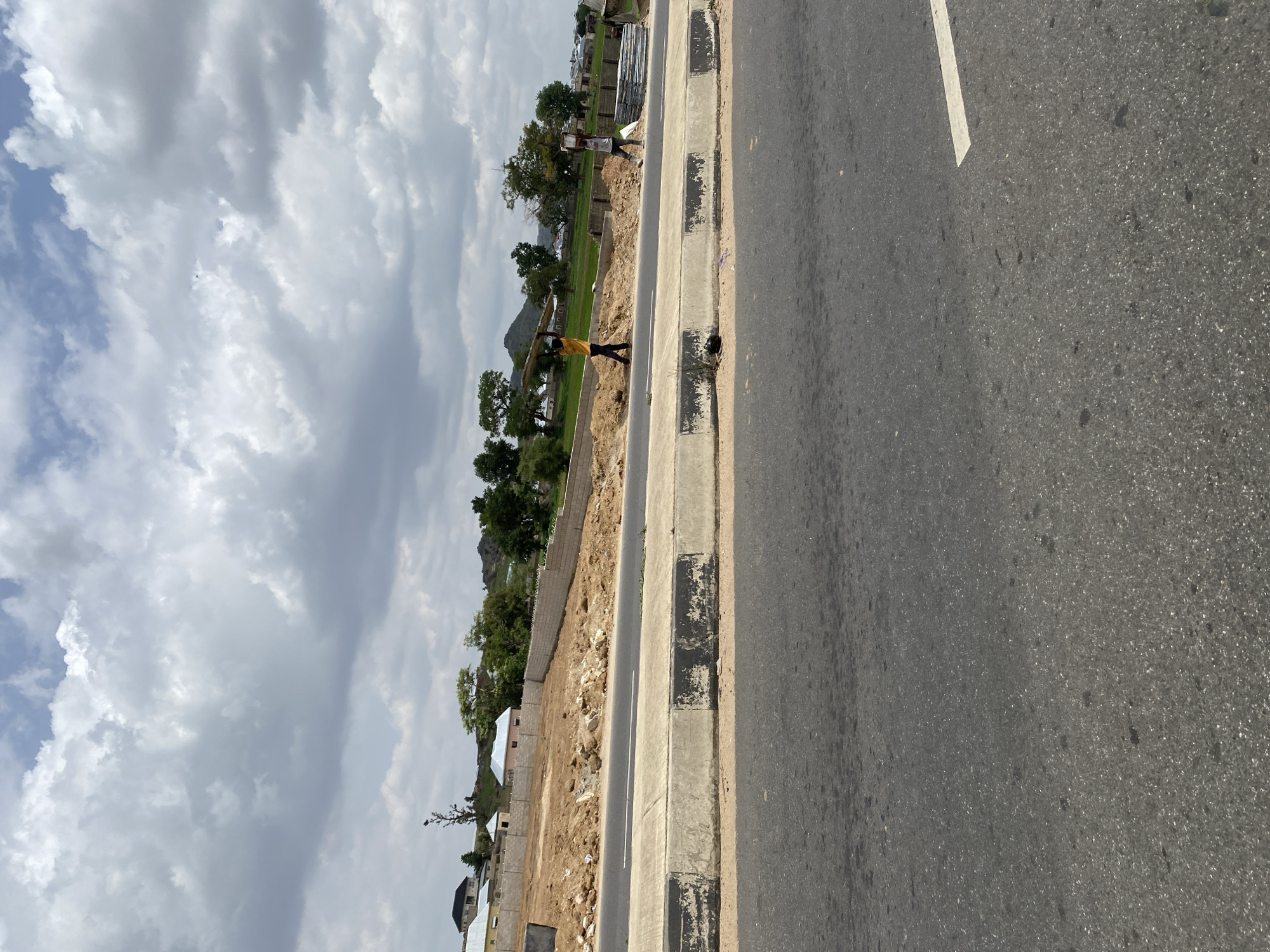 Road construction and traffic along a Bauchi, Nigeria corridor