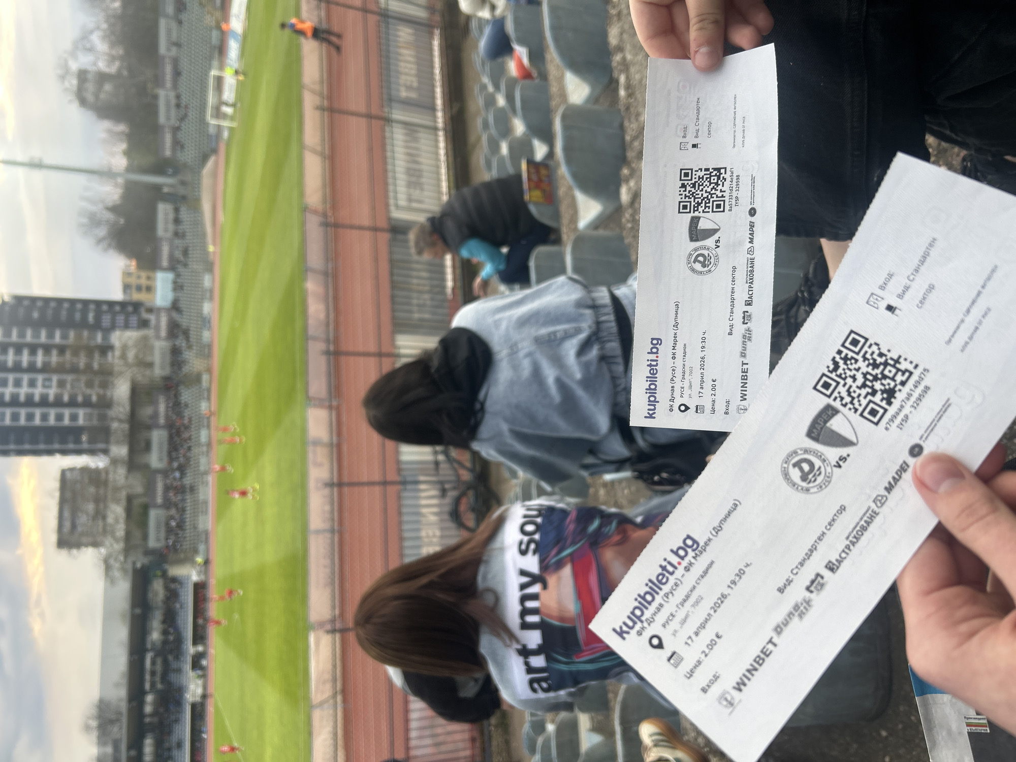 Soccer tickets documented at stadium in Ruse, Bulgaria