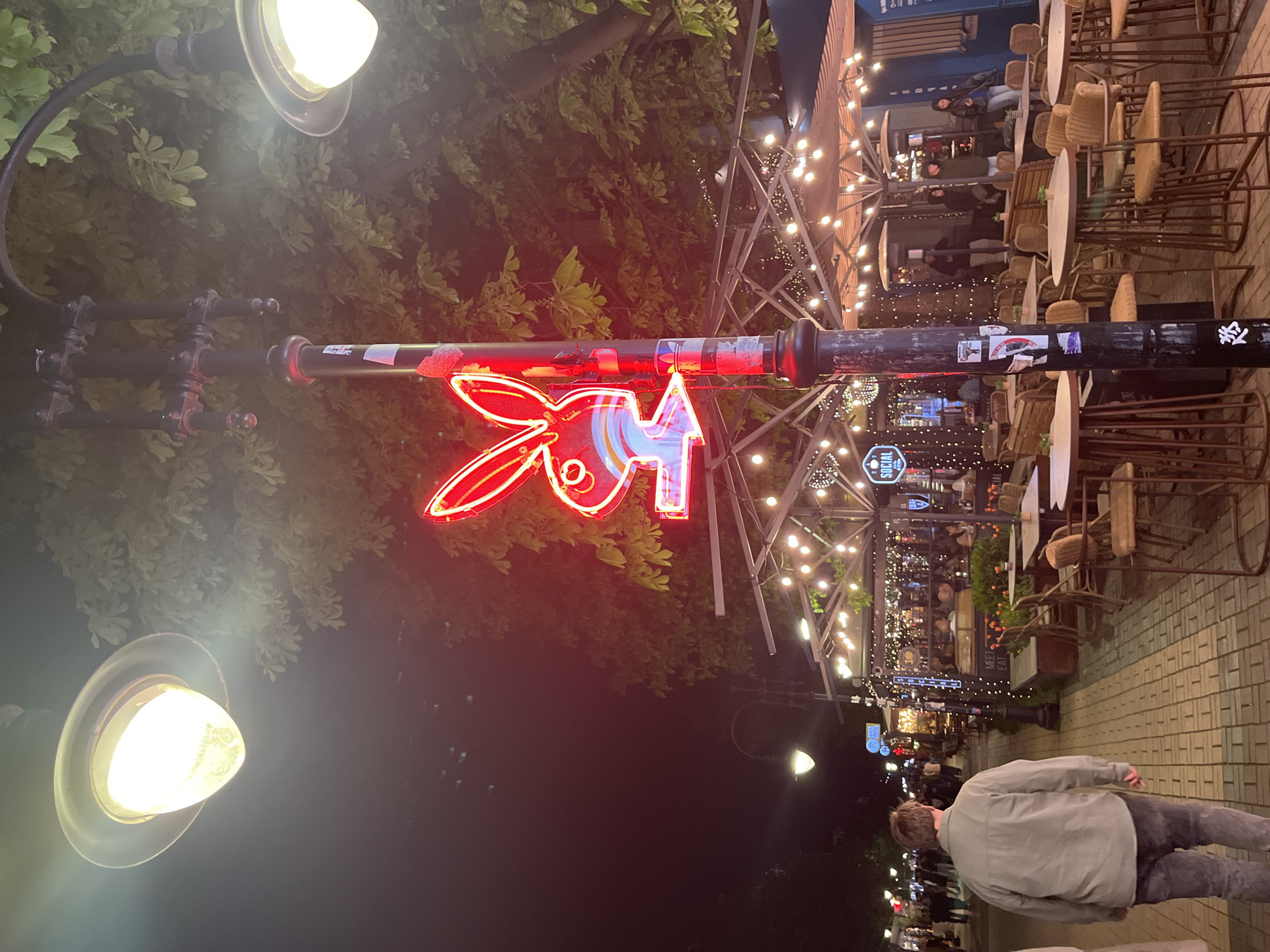 Night scenes captured on busy Vitosha Street in Sofia