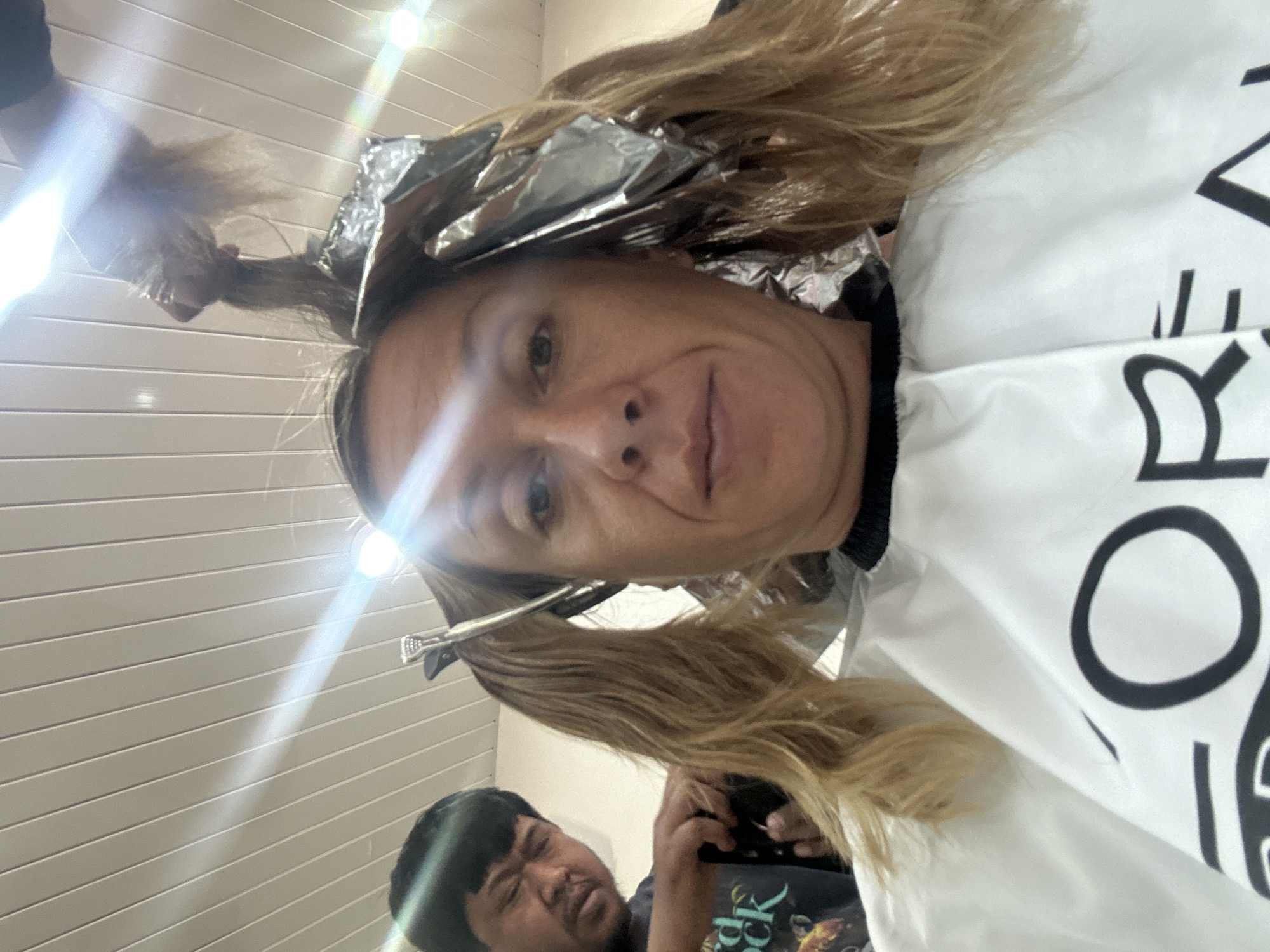 Hair coloring session at a North Kuta salon, Bali