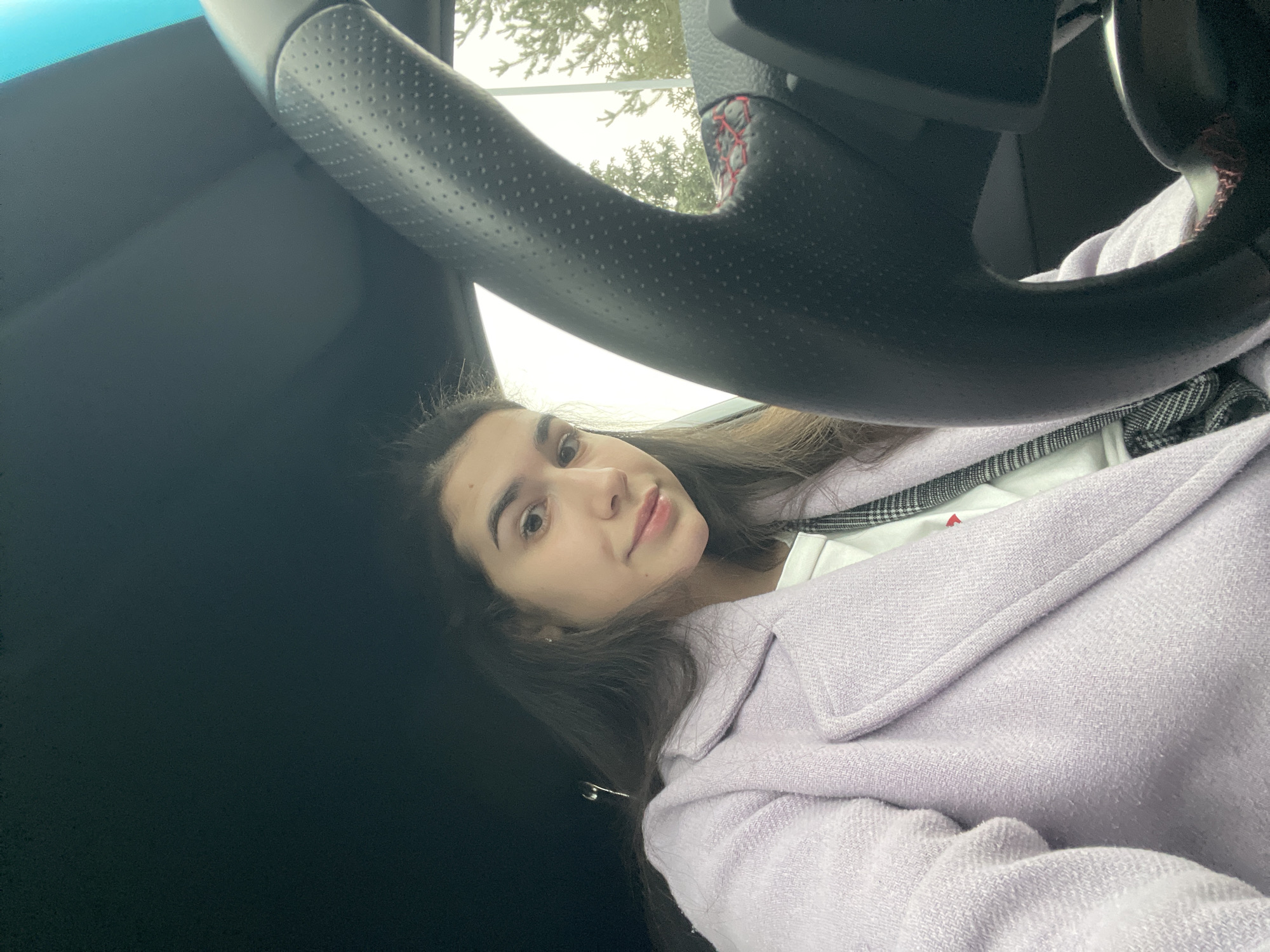 Early morning sightings in Sofia: woman in car, gym-goer