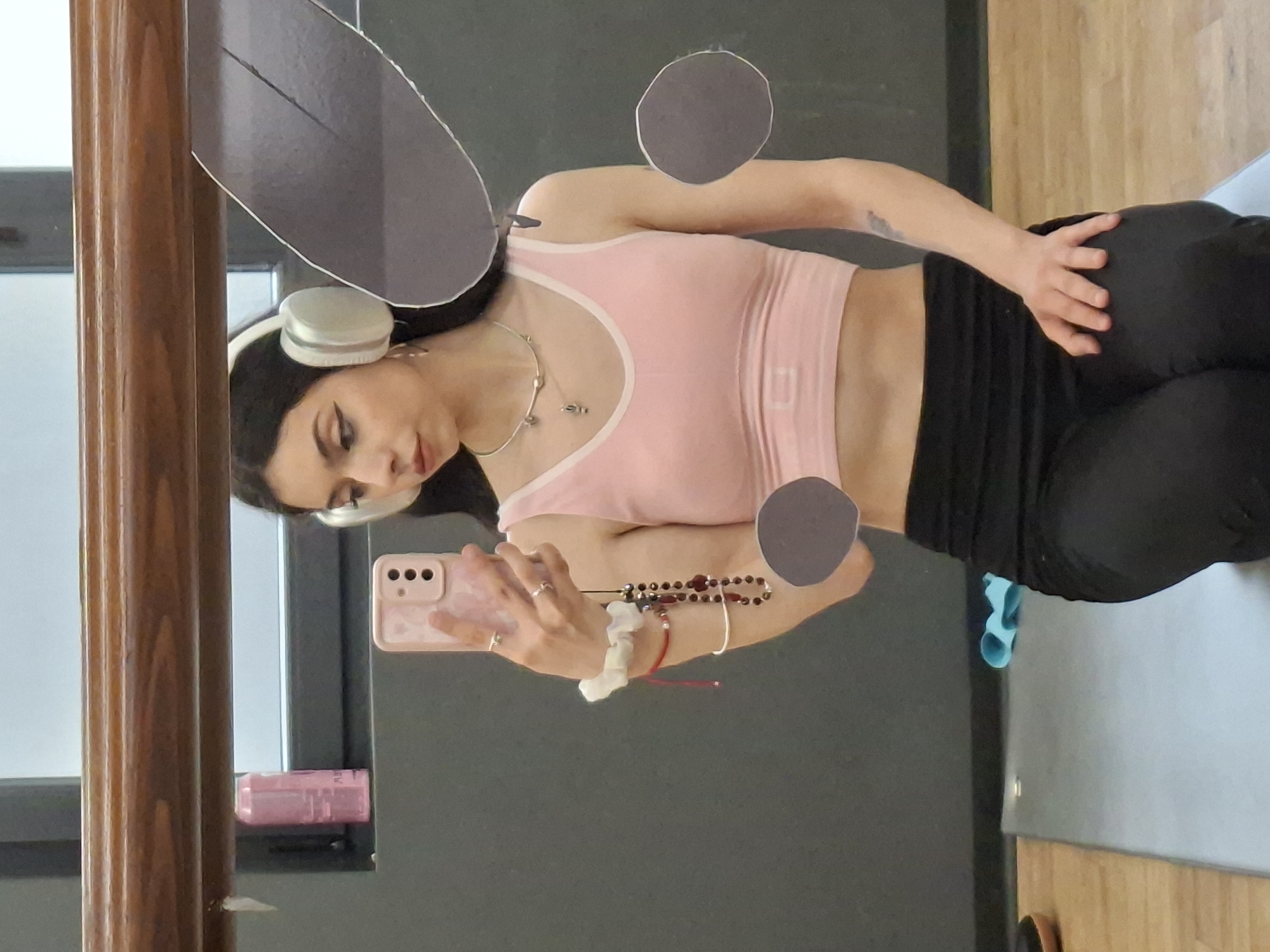 Woman takes mirror selfie in Sofia
