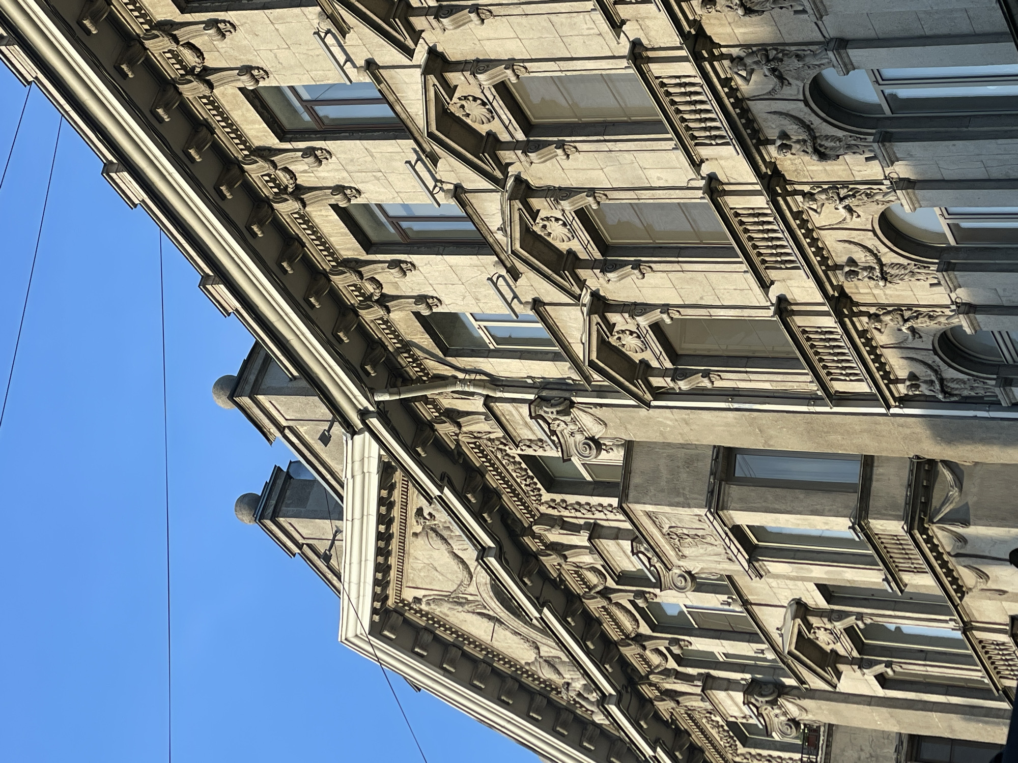 Architectural documentation tour captured in Saint Petersburg's historic district
