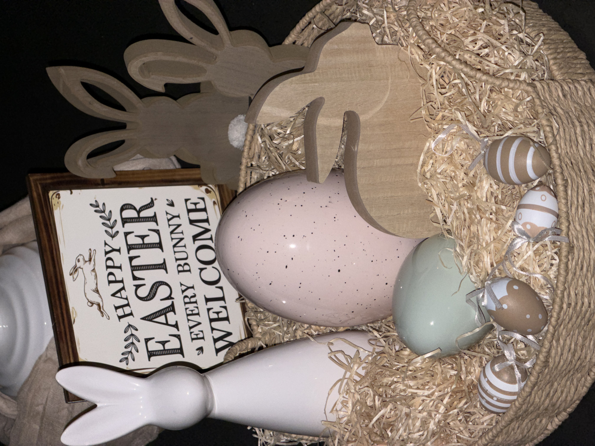 Easter basket display spotted in Junglinster, Luxembourg