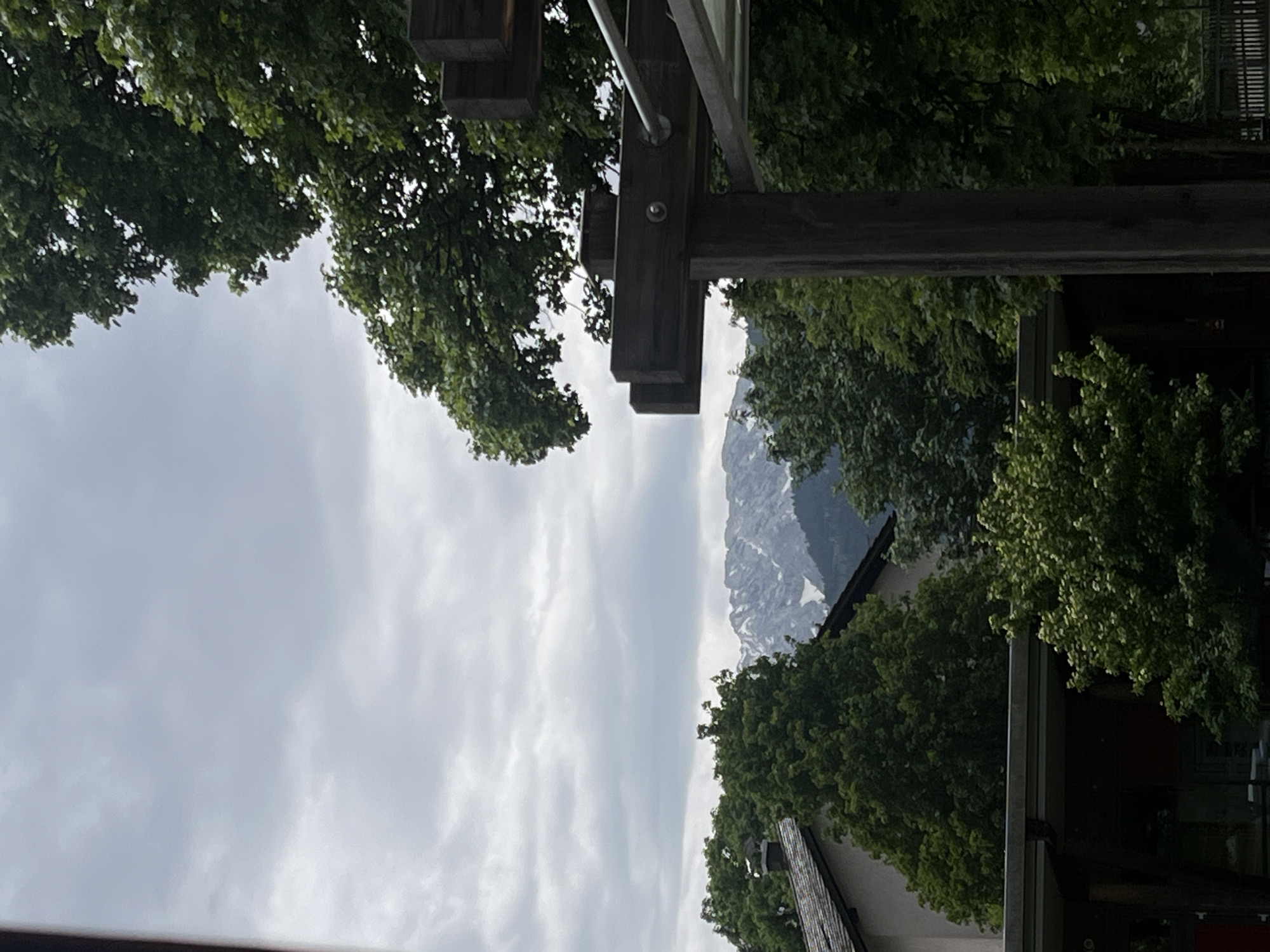 Morning views captured from indoors in Garmisch-Partenkirchen, Germany