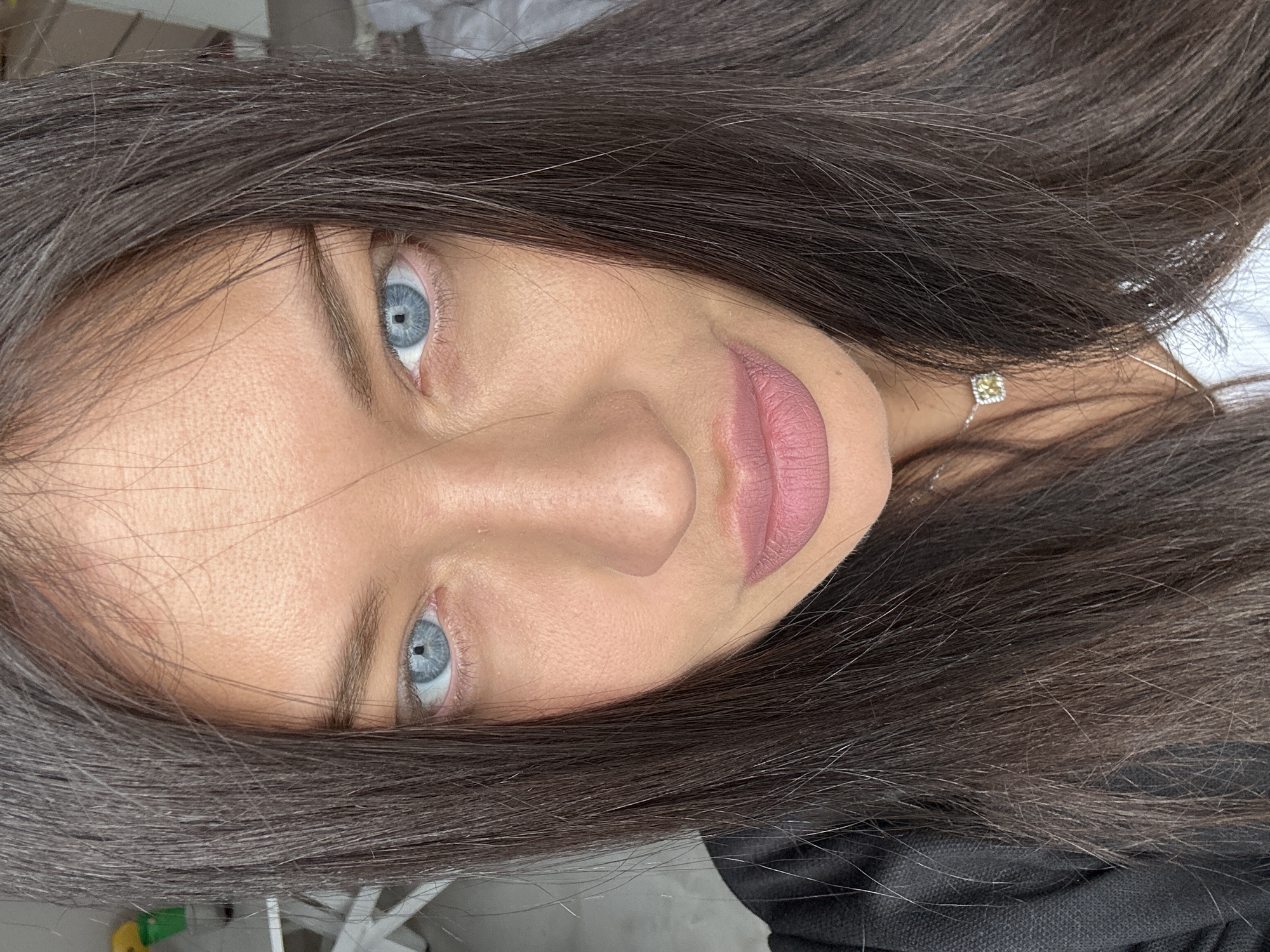 Portrait of blue-eyed woman captured in Khimki, Russia
