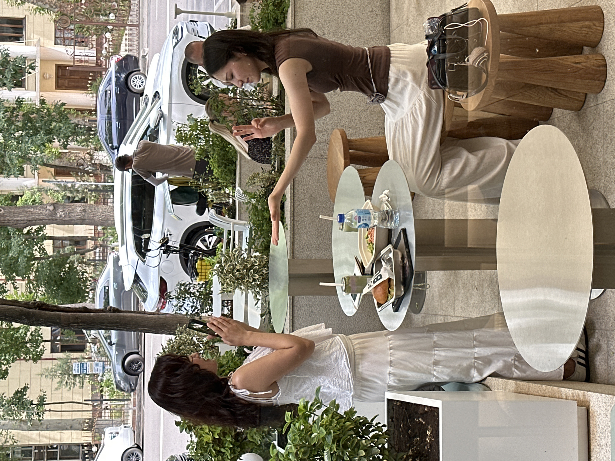 Morning cafe gathering captured in Tashkent, Uzbekistan