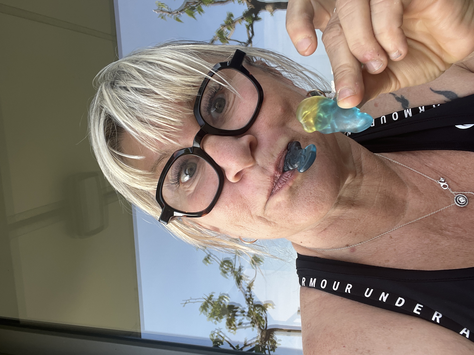Casual portraits captured in Chambœuf show person with Haribo bag