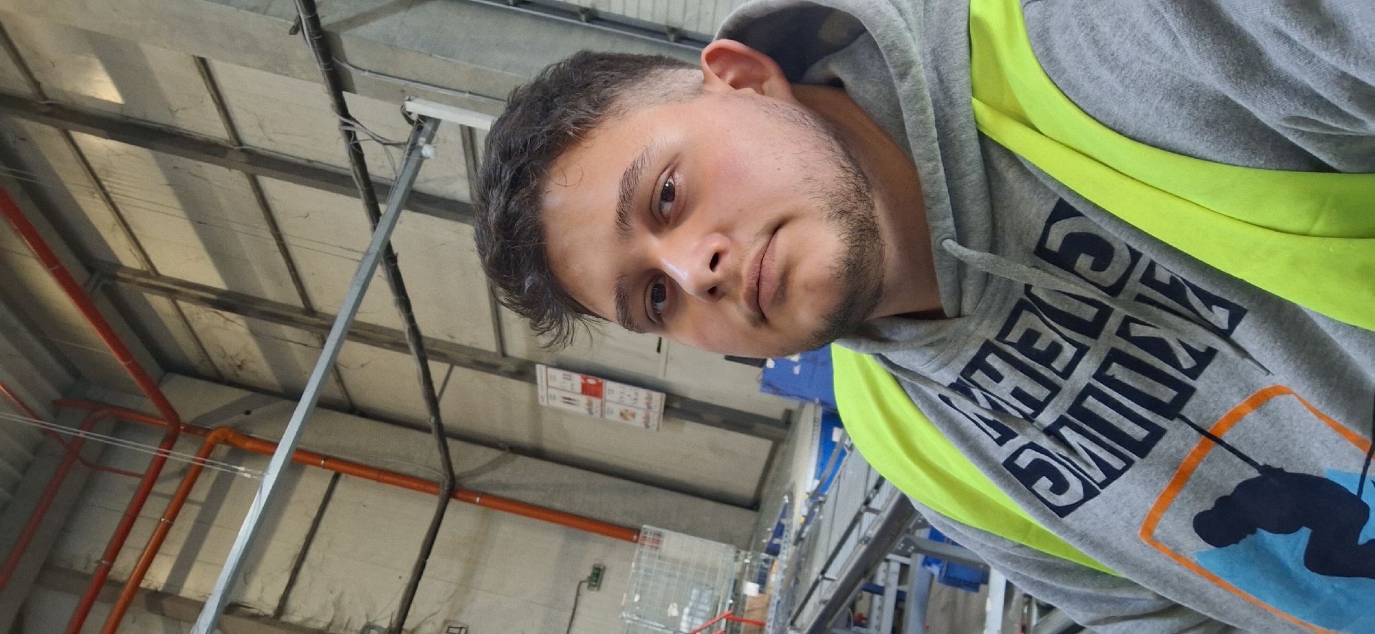 Worker spotted at industrial warehouse facility in Varna