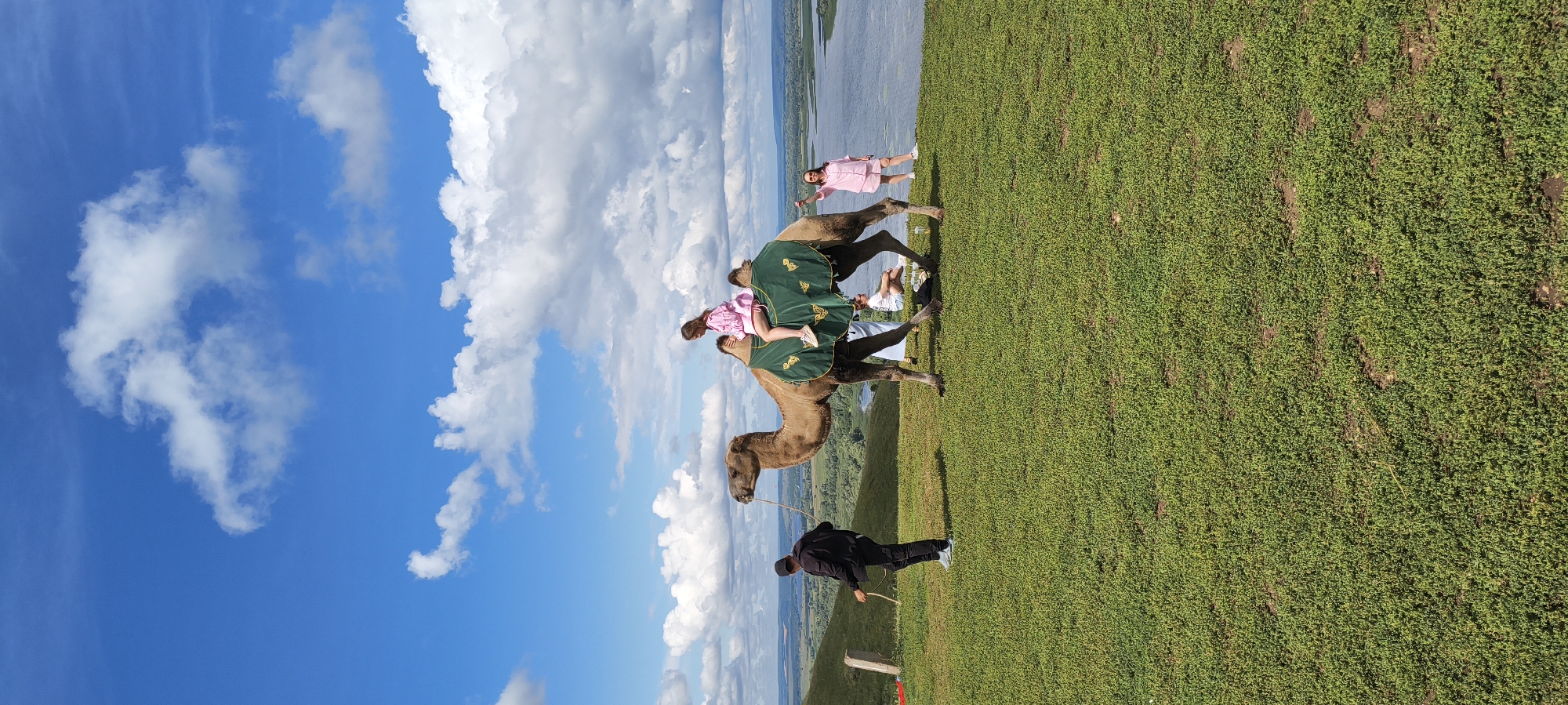 Camel encounter and river panorama from a daytime outing
