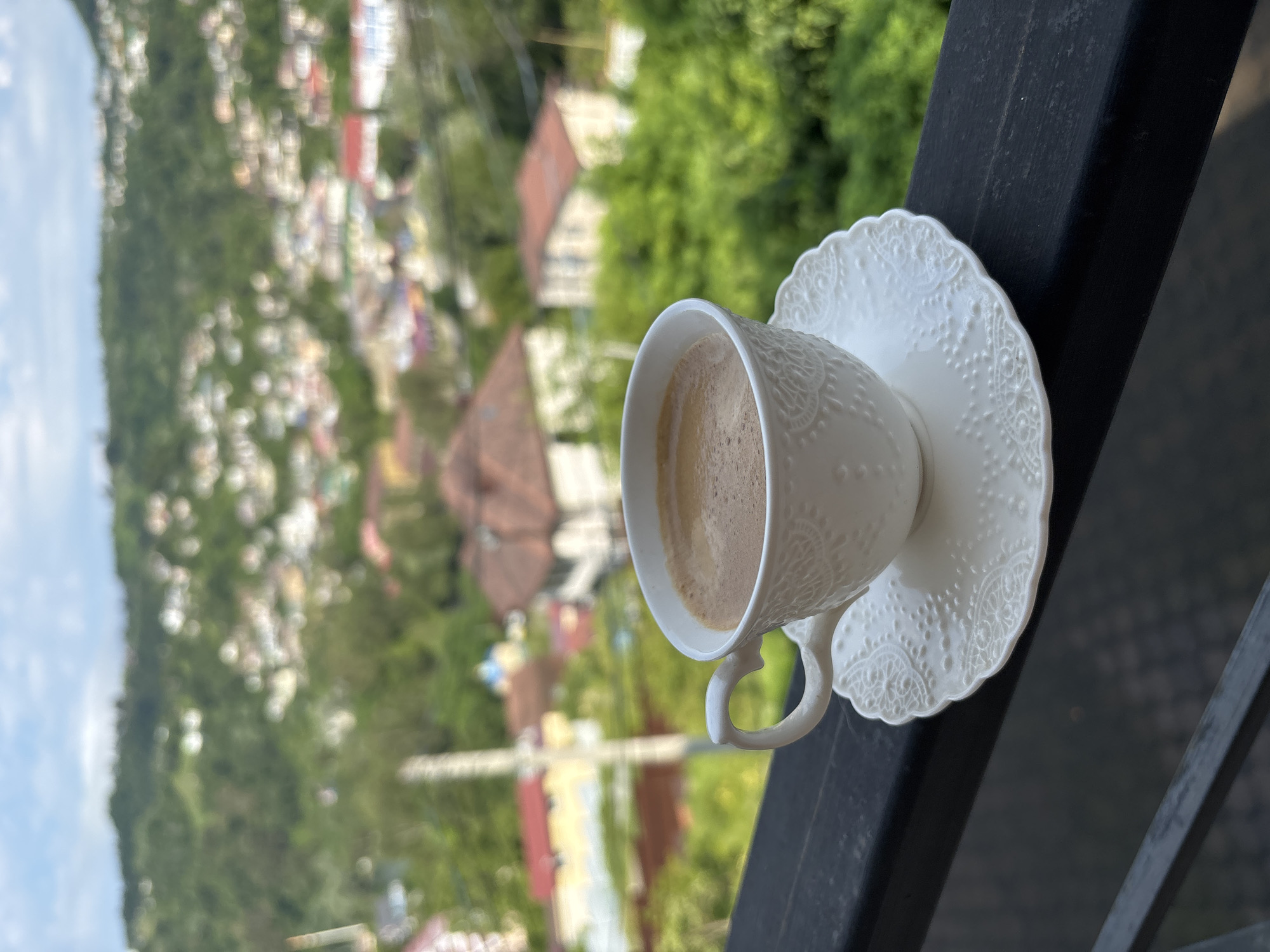 Balcony coffee and a pug: a slow Sochi morning