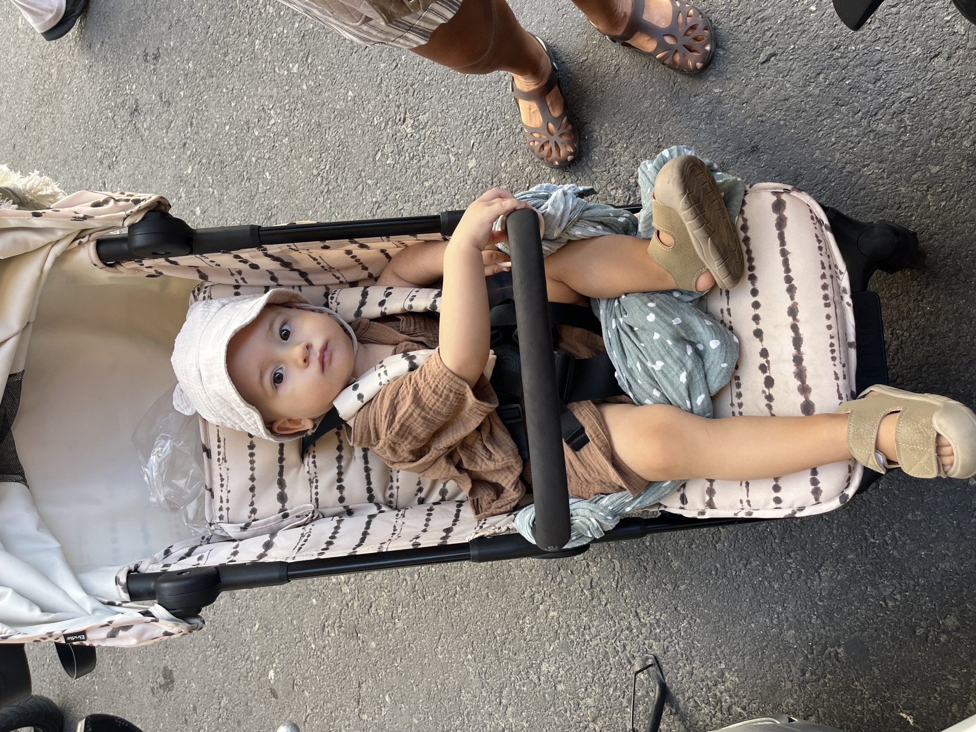 Baby in stroller spotted on Nha Trang street corner