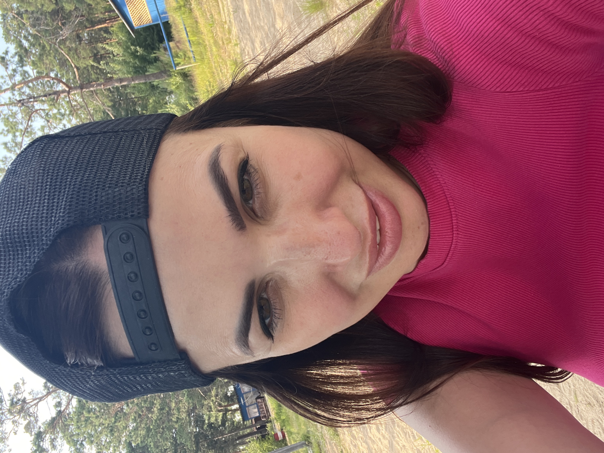Selfie series at an outdoor spot near the water