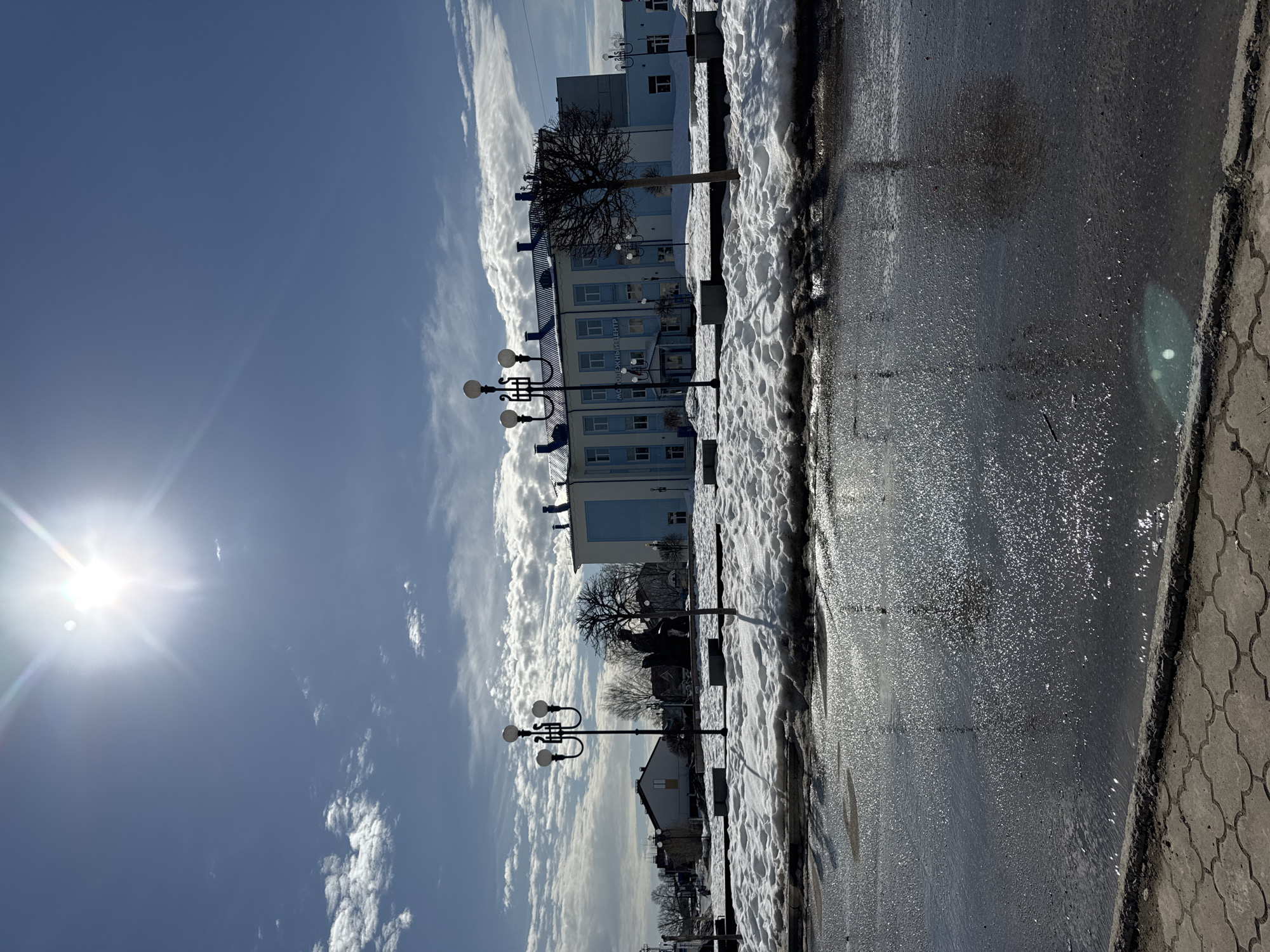 Daily life documented across Chaikovsky, Russia during spring thaw