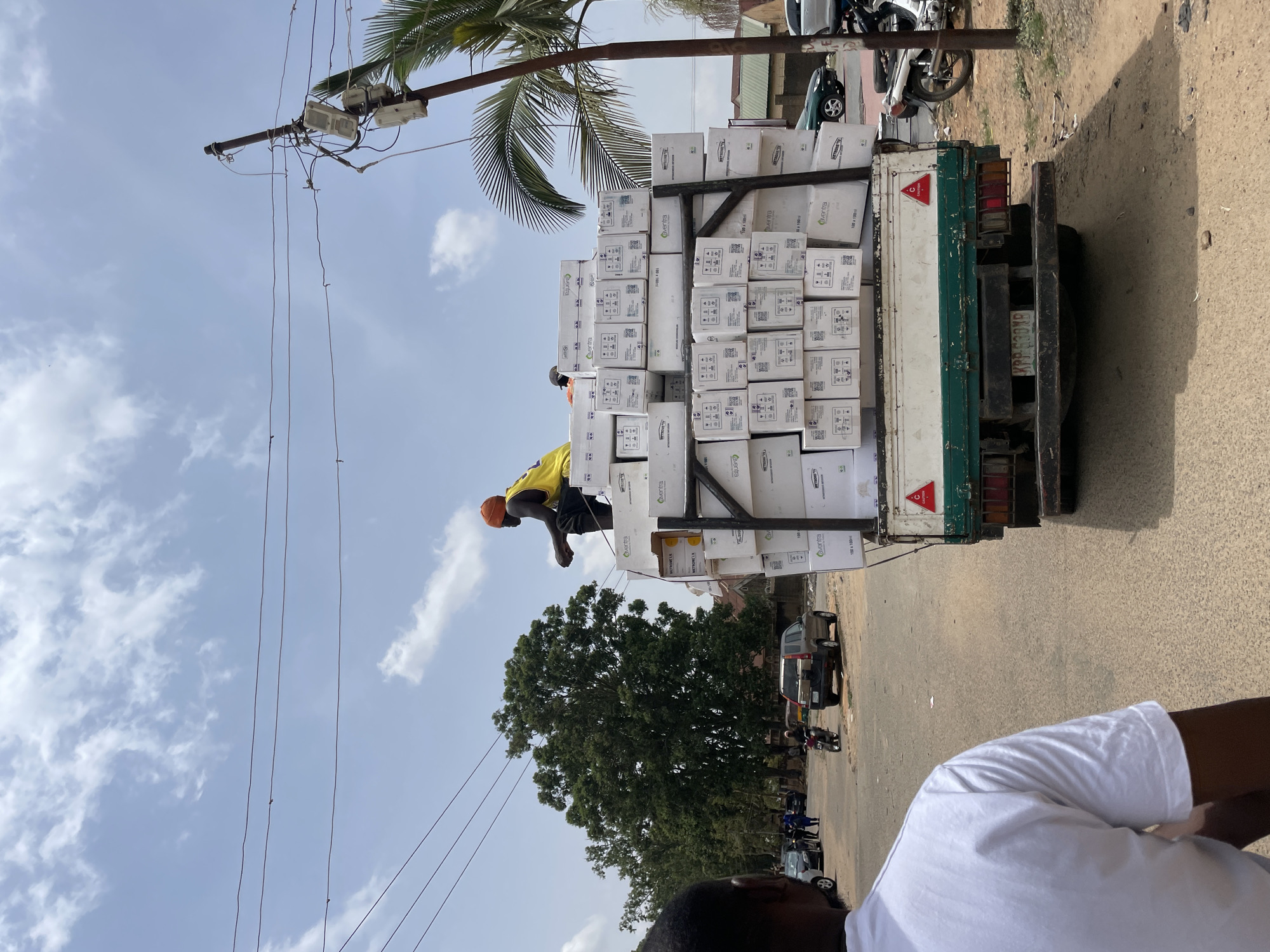 Daily street life documented around Jos, Nigeria roundabout