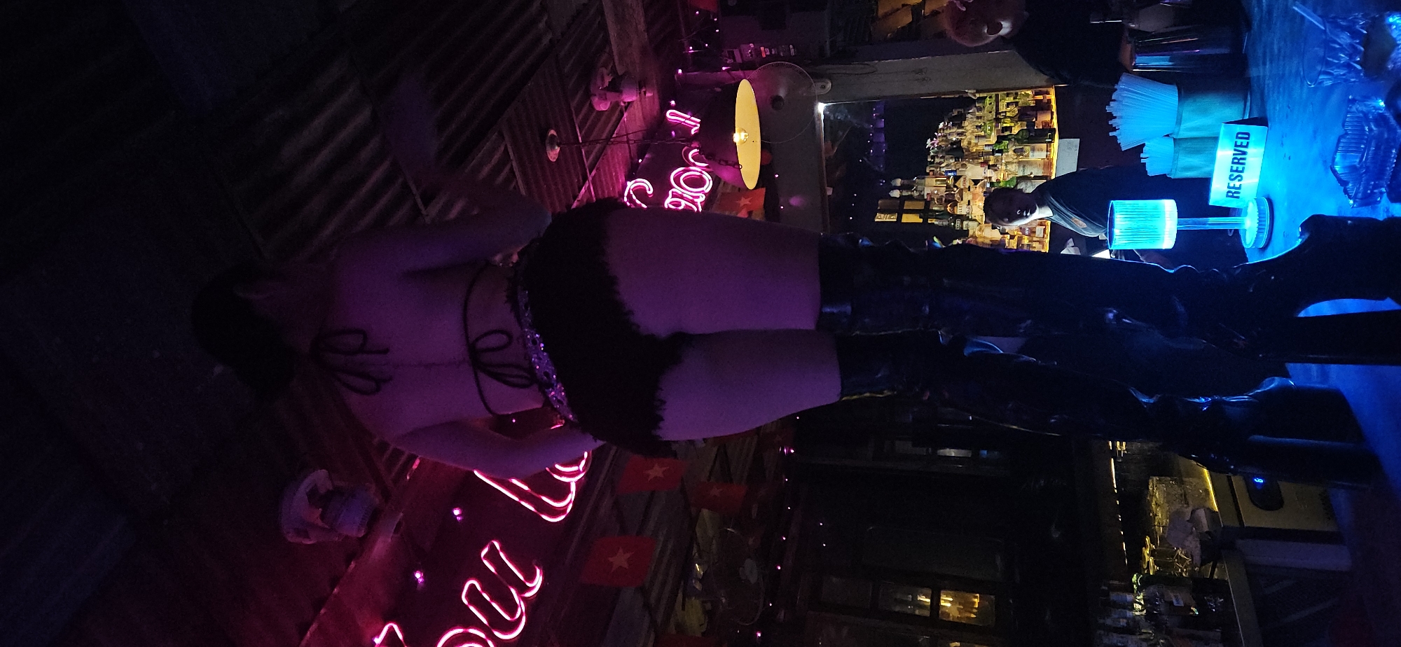 Bar dancer performs at Nha Trang nightclub