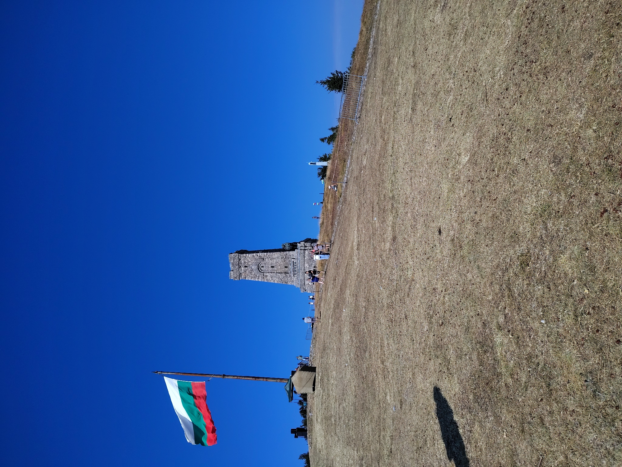 Historical reenactment at a Bulgarian hilltop monument site