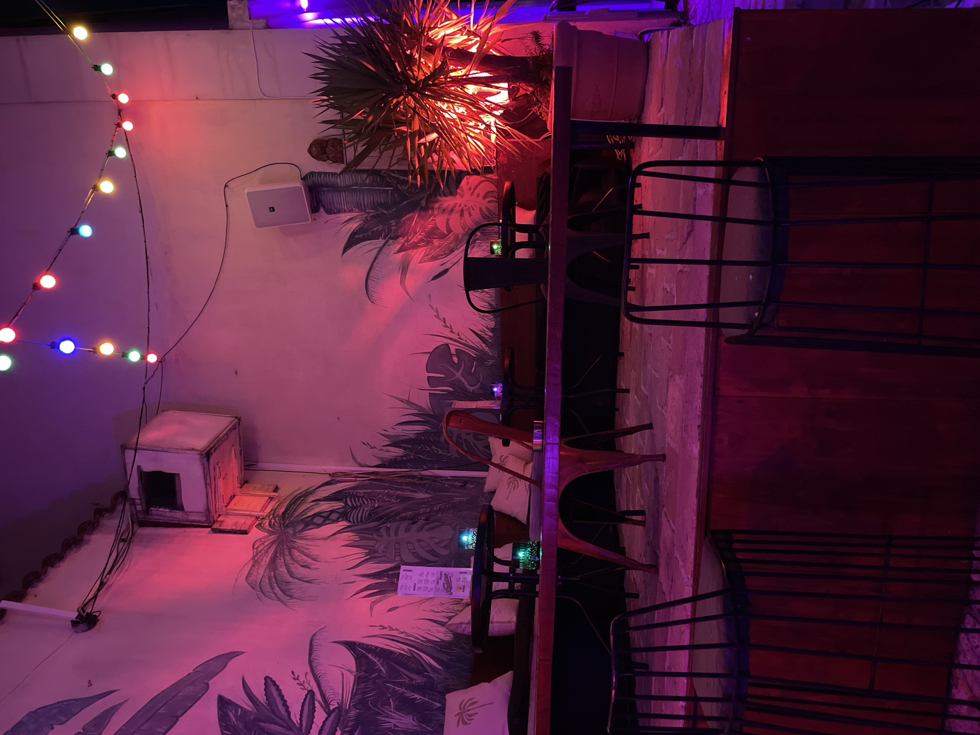 Evening drinks and DJ setup at Herceg Novi bar